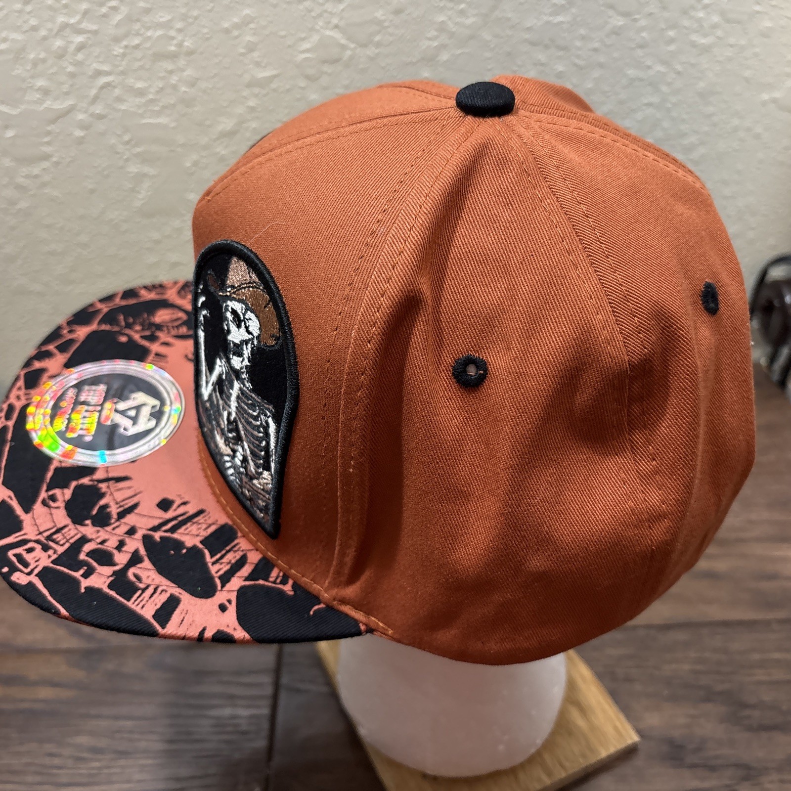 Top Level Skeleton Cowboy Cap Embroidered SnapBack Hat New W/tags