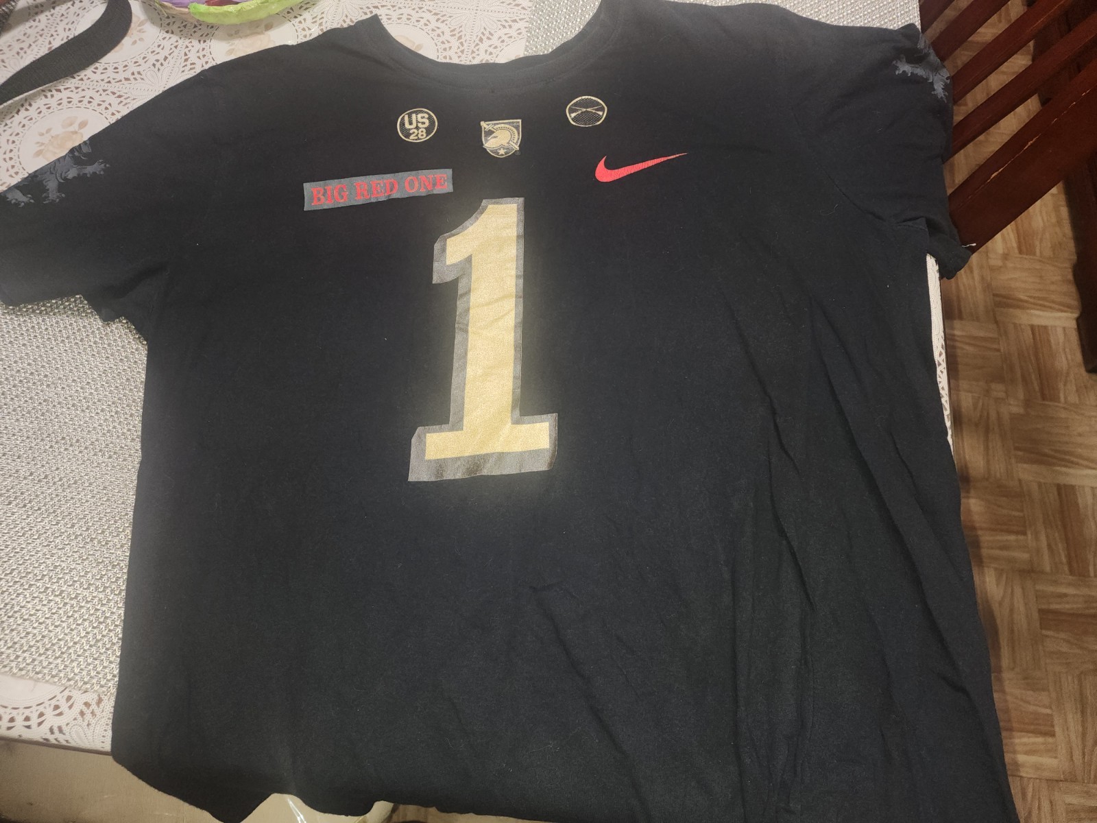 Nike The Nike Tee Mens XL Black 1st Infantry Division Big Red One Army Military