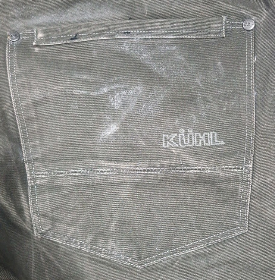 Kuhl Rydr Forged Iron gray Vintage Patina Dye Straight Leg Pants Size 36×30
