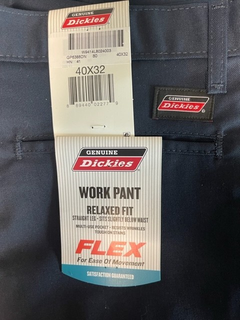New With Tags Men’s Navy Dickies Relaxed Fit Work Uniform Pants Size 40×32