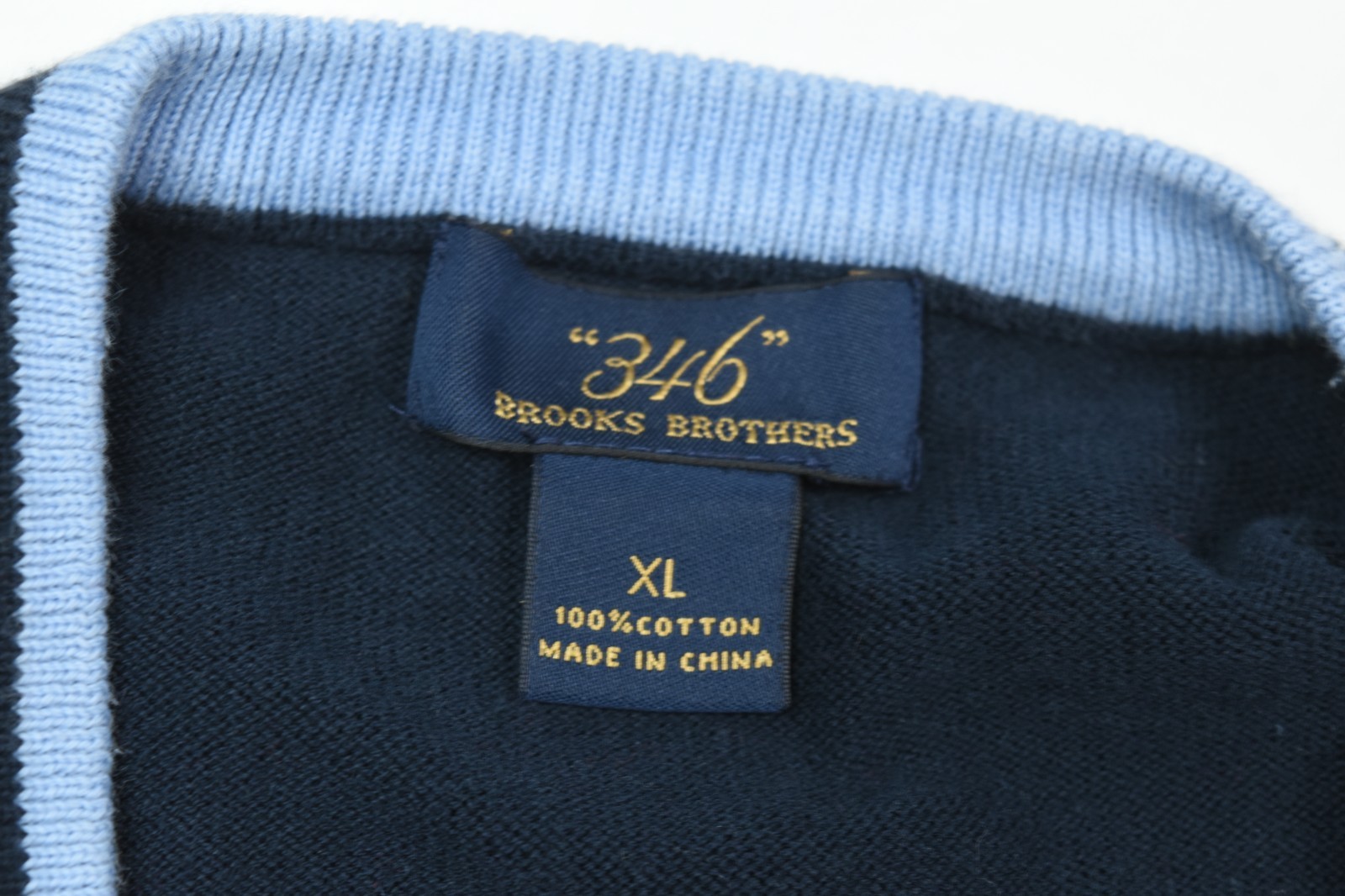 Brooks Brothers Sweater Vest Mens XL Blue Argyle V-Neck Sleeveless Pullover