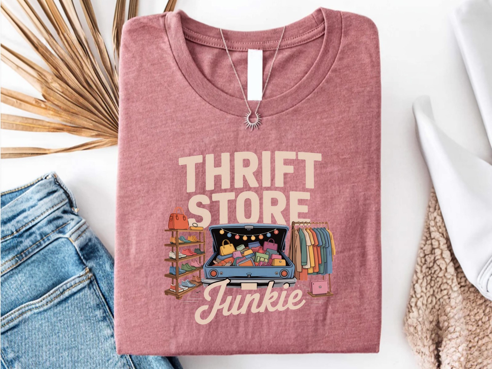 Thrift Store Junkie Shirt Thrifting Lover Gift Yard Sales Tee