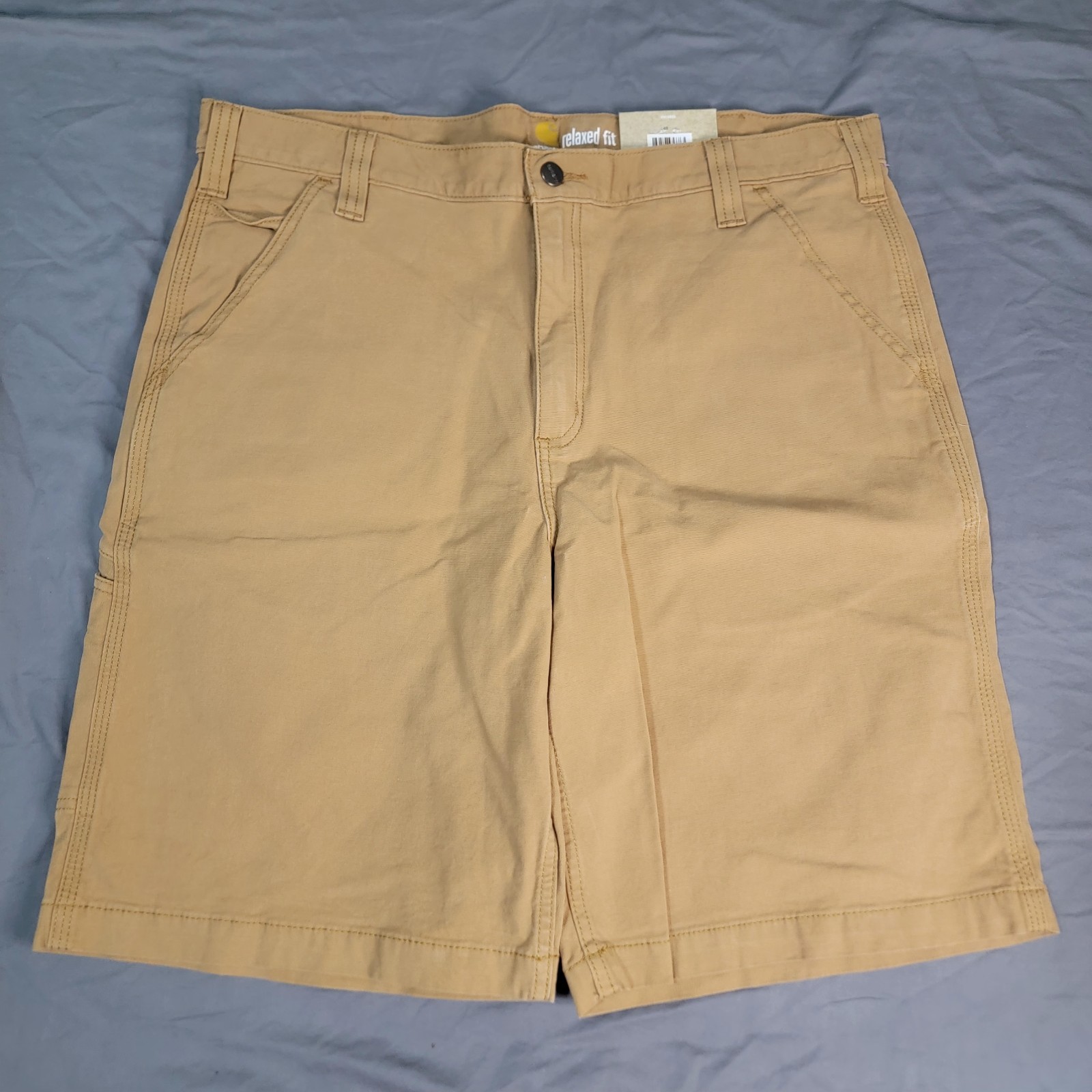 New Carhartt Rugged Flex Rigby Shorts Men’s 36 Tan 10″ Inseam Cell Phone Pocket