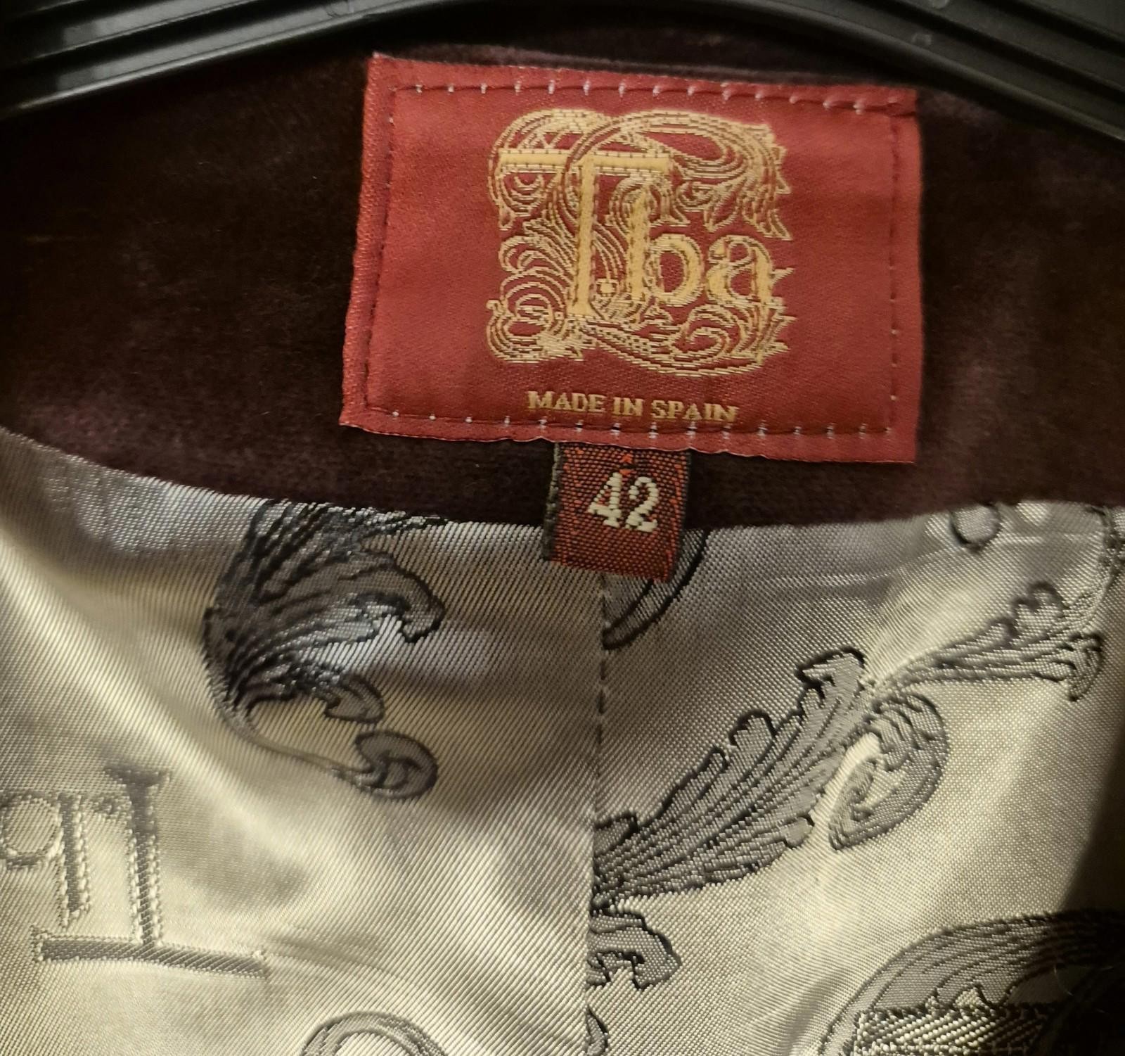 T.ba Spain Riding Jacket Size EU 42 / UK 12 90% Wool 10% Cashmere