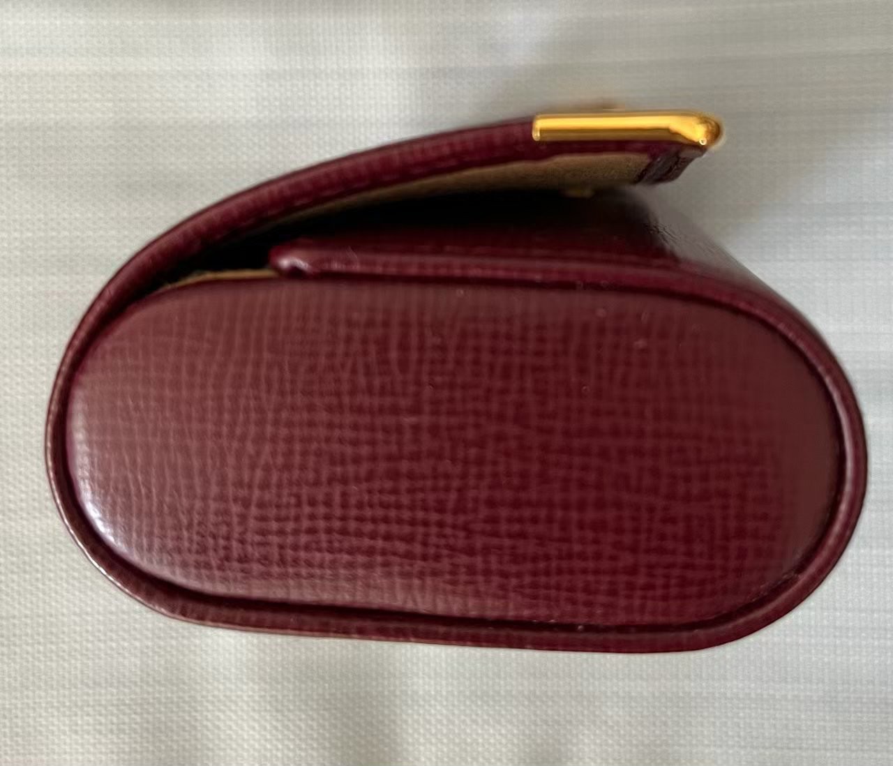 Cartier Must De Cartier Eyeglass Case Bordeaux Leather Hard