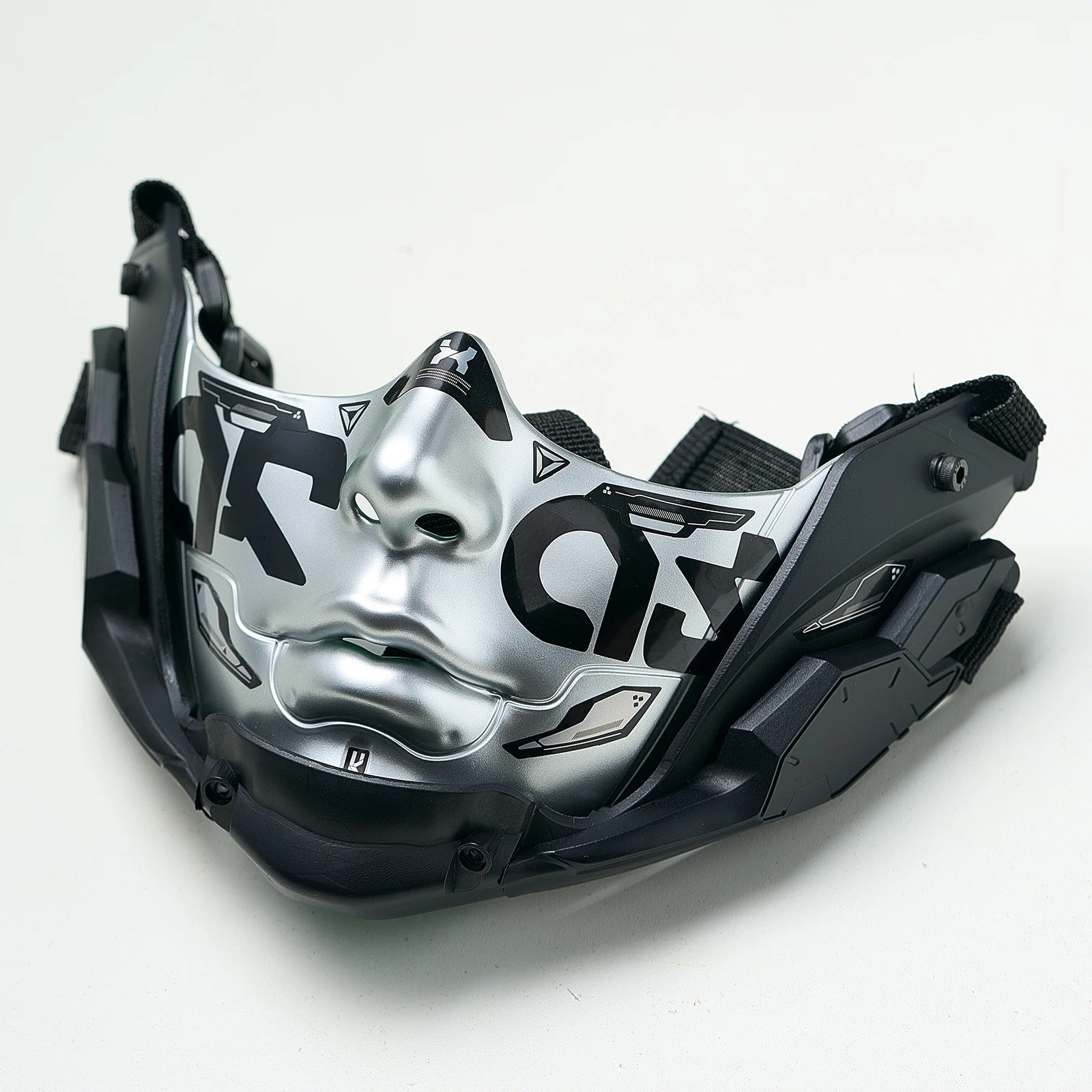 Futuristic Cyberpunk Mecha Mask – Urban Streetwear Tactical Face Armor