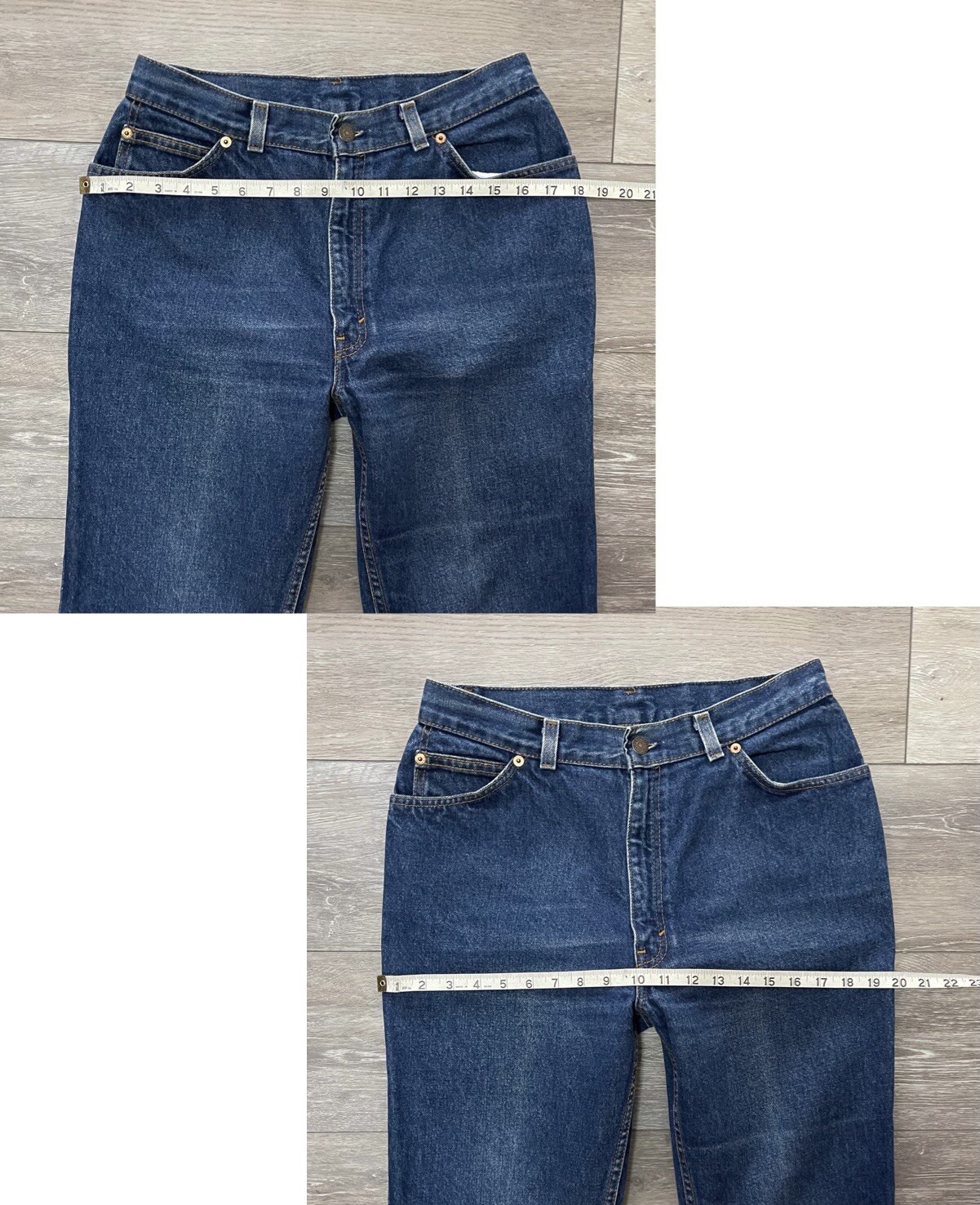 Vtg USA Levi’s White Tab 187354-0268 High Rise Straight Raw Hem Jean 30Wx29L