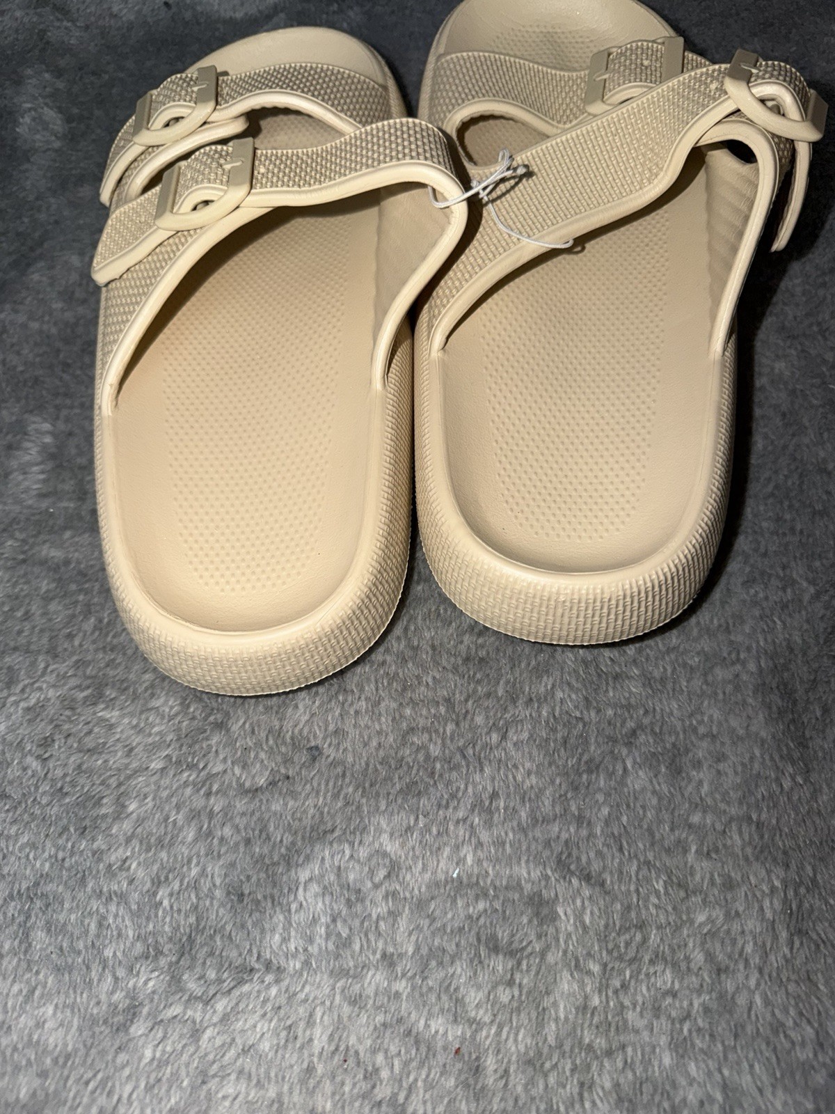 The Cloudies Slides Sandal Cream Color Buckle Woman’s Size 8.5-9.5 (40-41)