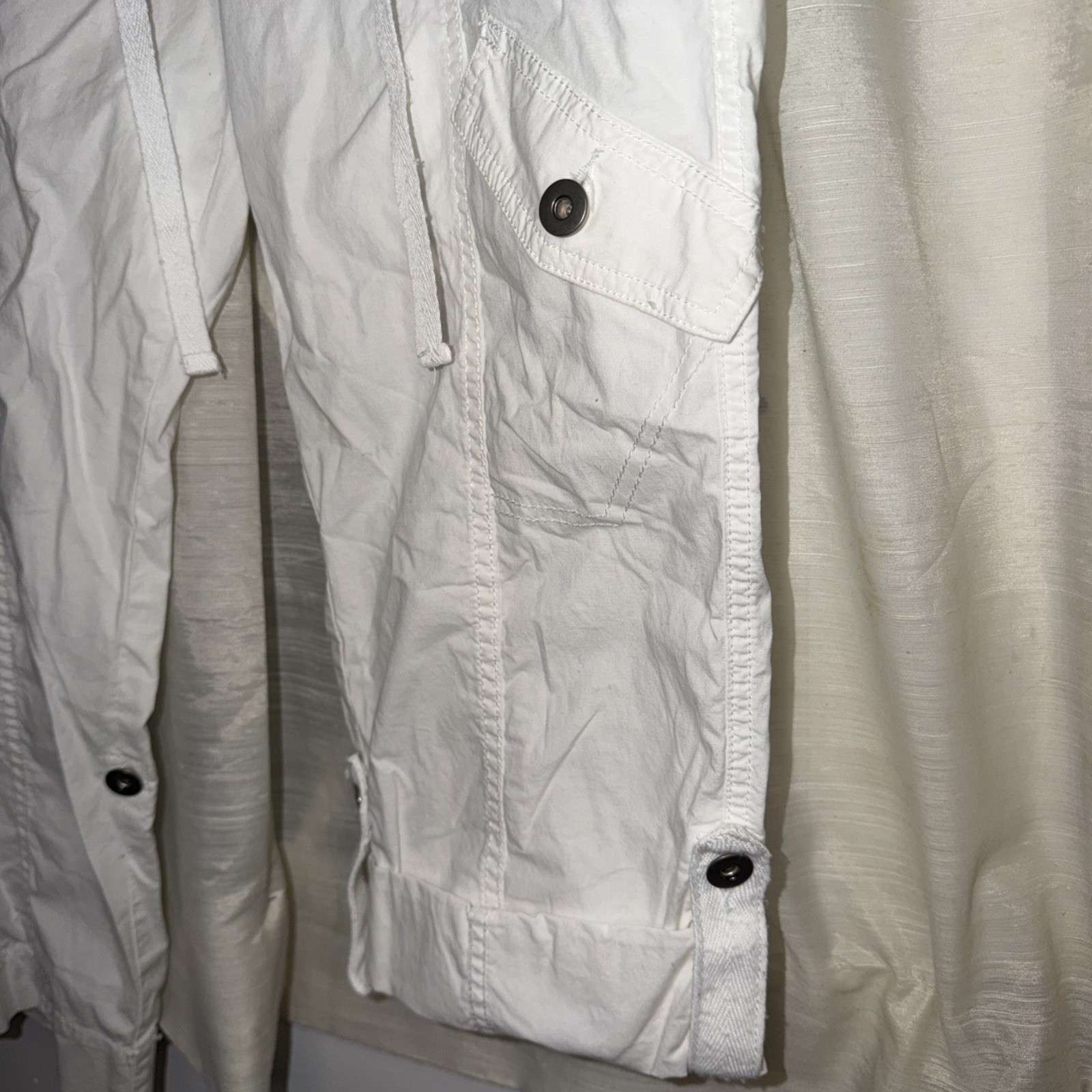 NWT Inc International Concepts Cargo Capri Pants Adjustable Hems Boho Size 6
