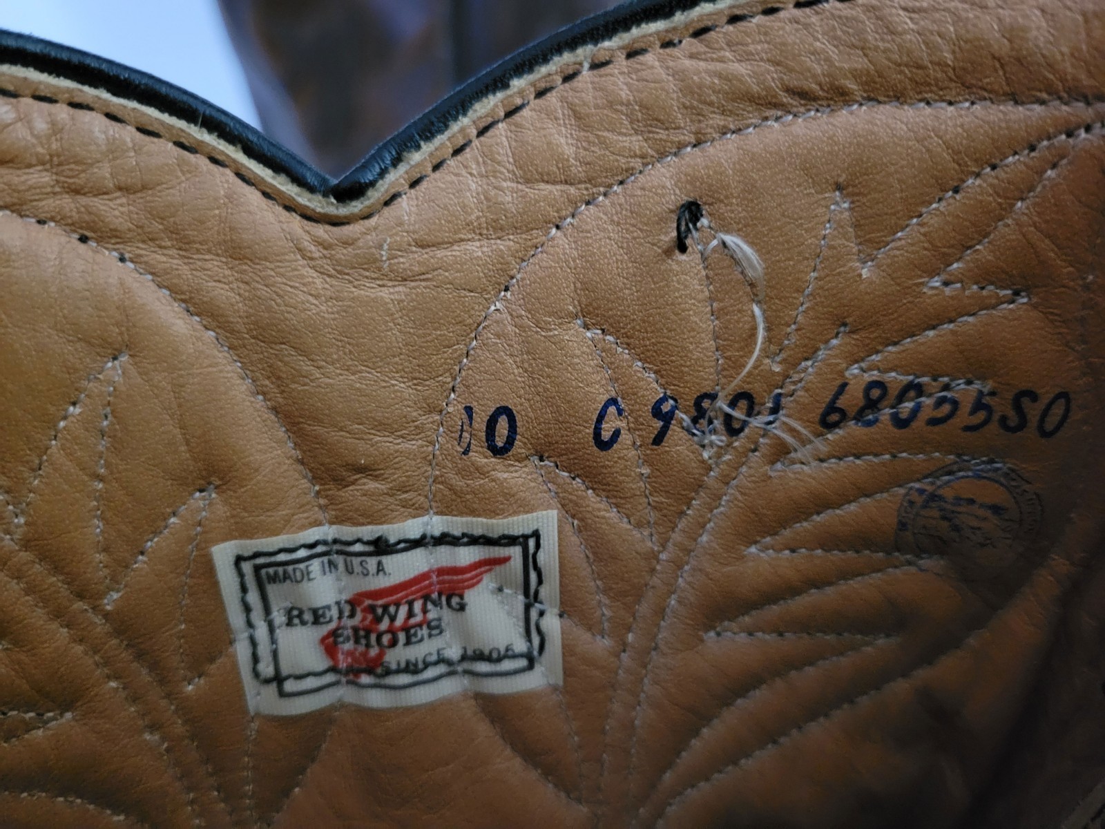 Vtg Red Wing 9801 Brown Leather USA Made Cowboy Western Pecos Work Boots Men 10C