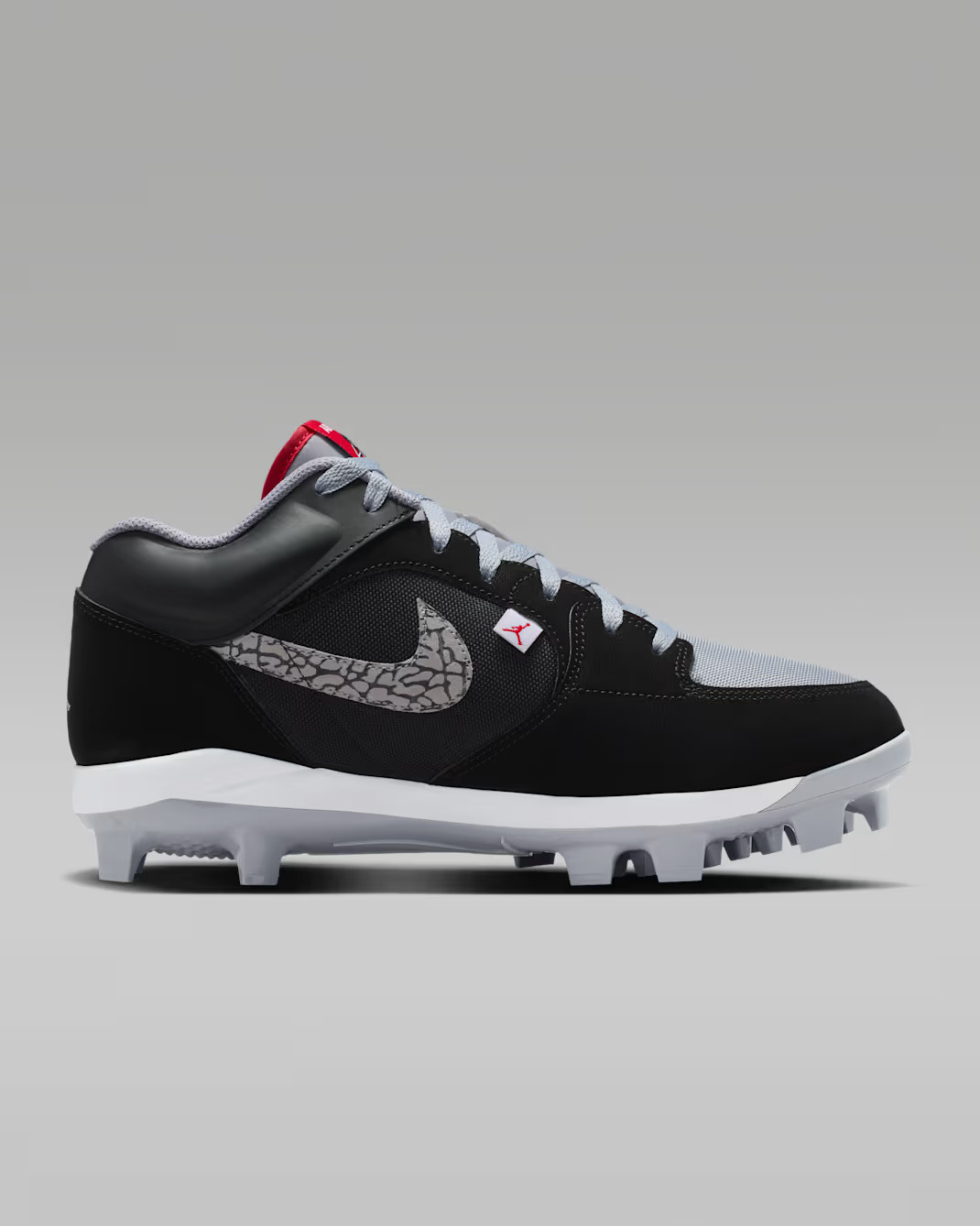 NIKE Jordan Stadium 90 Low MCS HQ0211 060 Black Gray White Fire Red Men Baseball