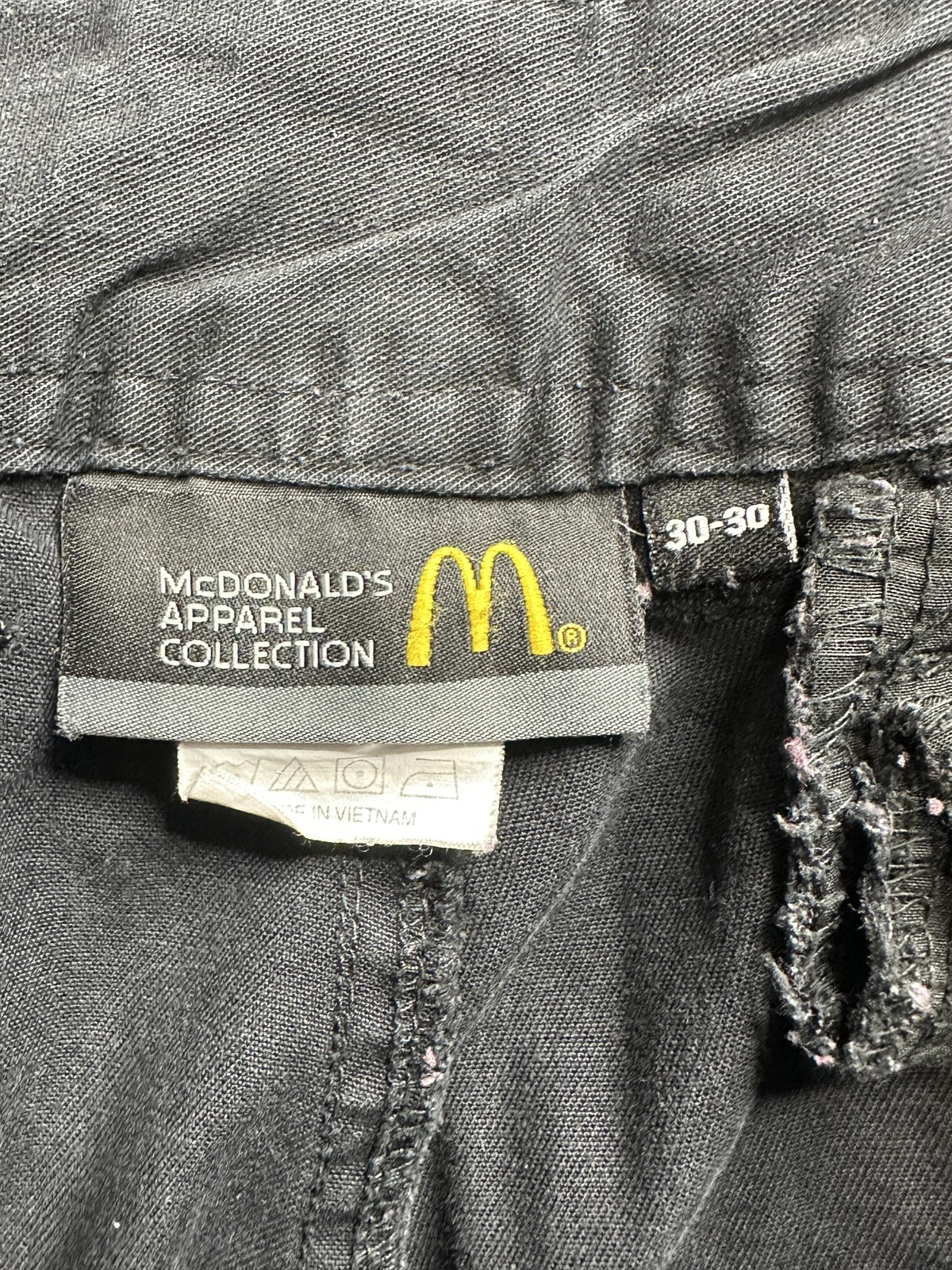McDonald’s Pants Mens 30×30 Workwear Cargo Pocket YKK Zip Apparel Collection