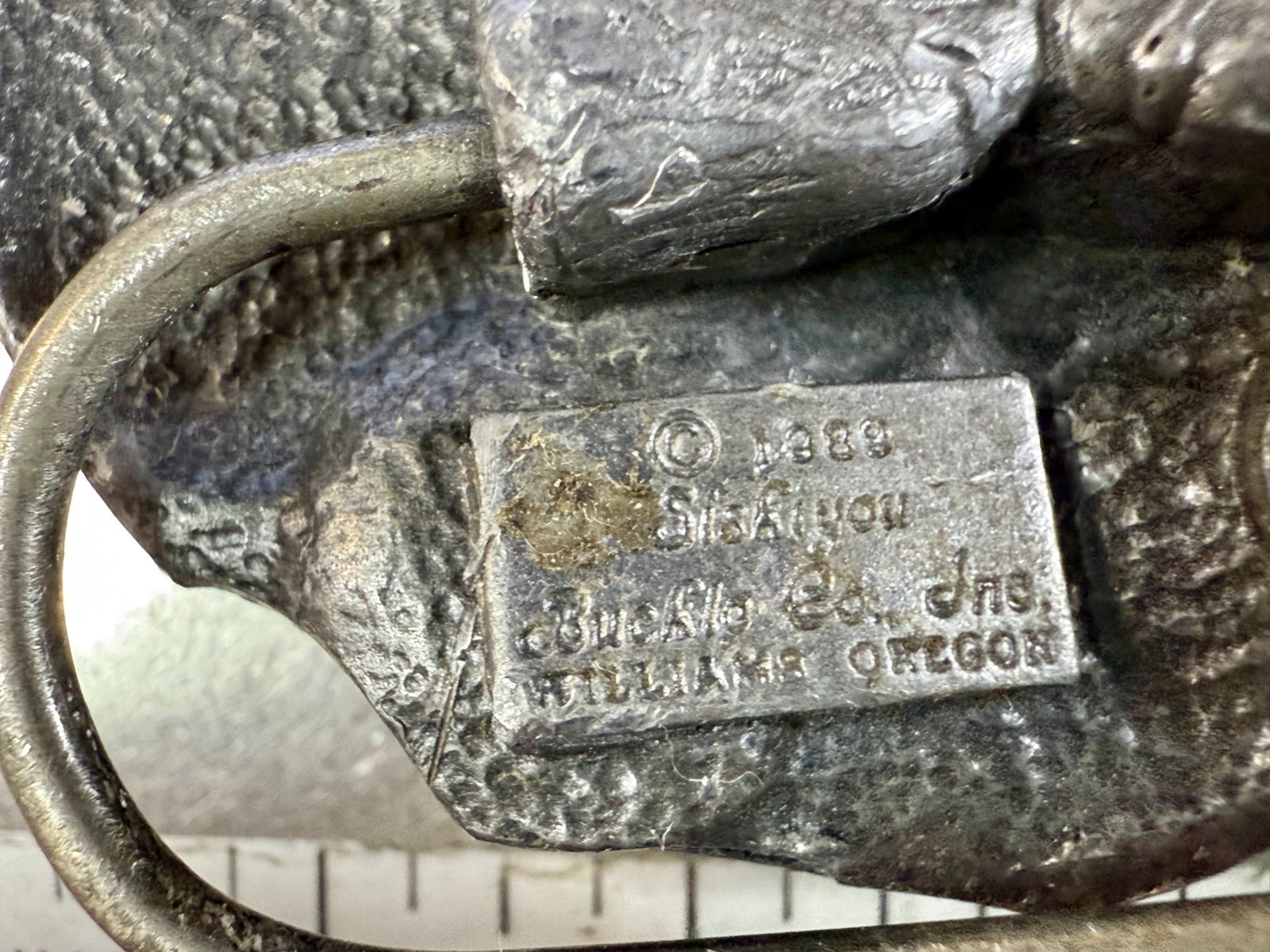 Roofer Roof Construction Worker Ladder Hammer Tools 80’s Siskiyou Belt Buckle