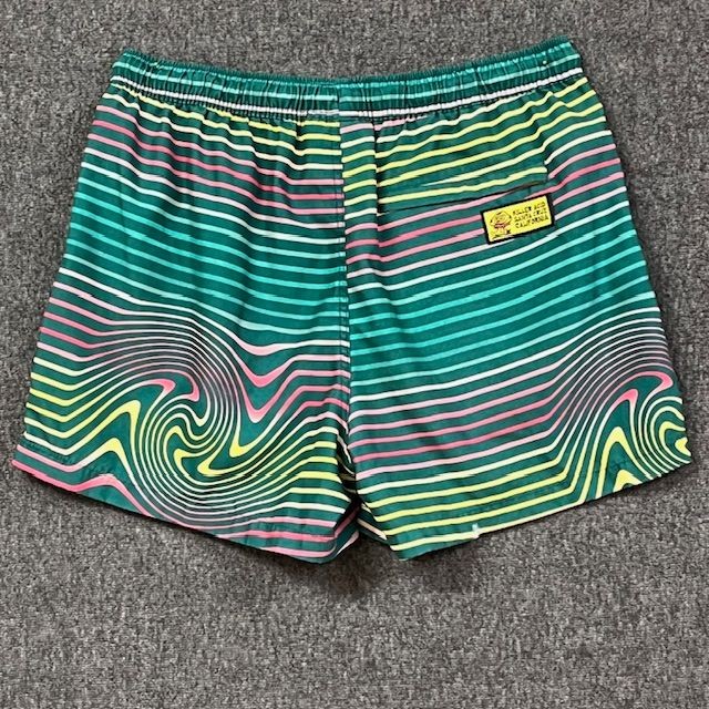 Killer Acid Board Shorts Mens Size XL No Bad Trips Green/Yellow Swim Santa Cruz