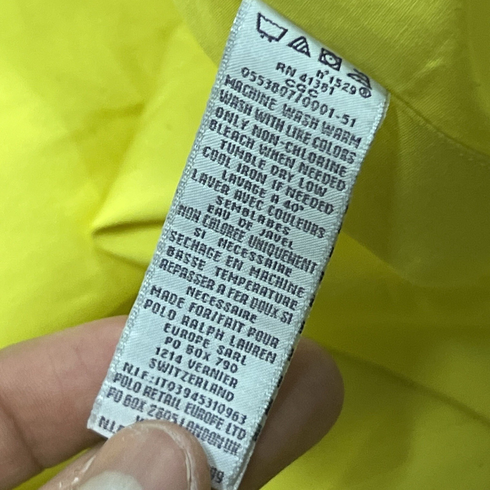 Purple Label Ralph Lauren Yellow Button Up Long Sleeve Shirt SIZE EXTRA LARGE