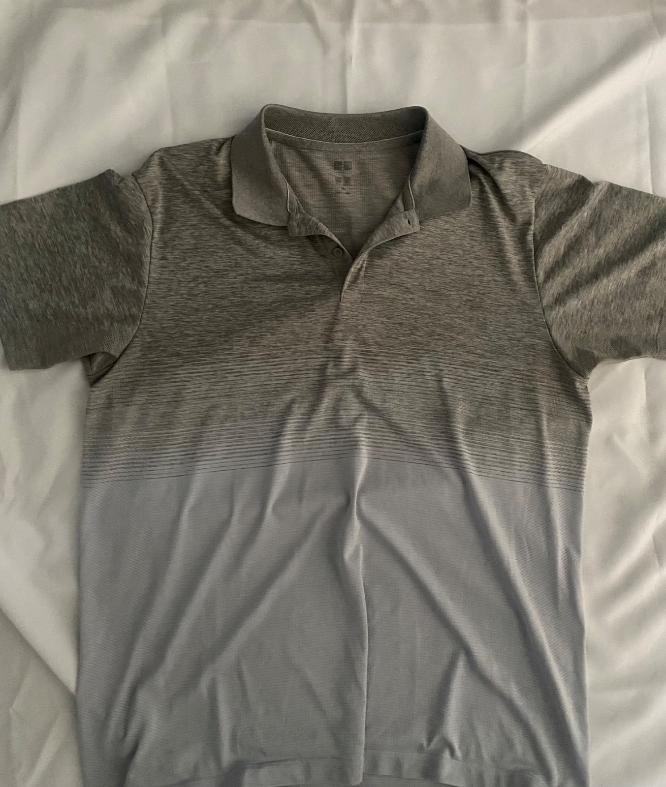 uniqlo polyester dry ex grey polo