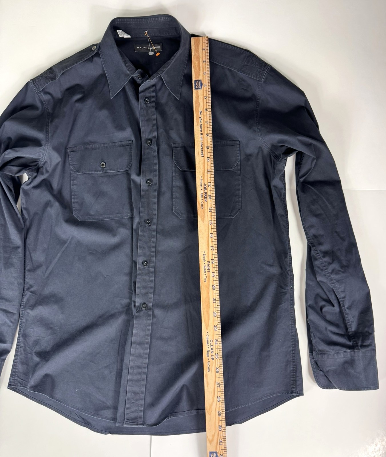 Ralph Lauren Black Label Military Button Down Men’s Dress Shirt Size XL