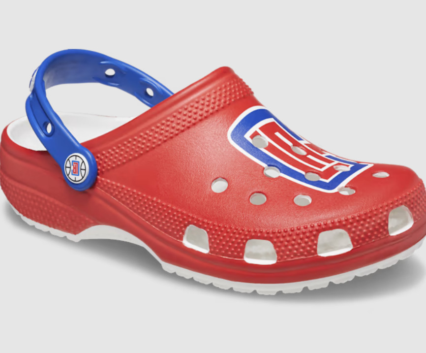 Crocs Los Angeles Clippers NBA Classic Slip On Clogs Red Logo 9M/11W