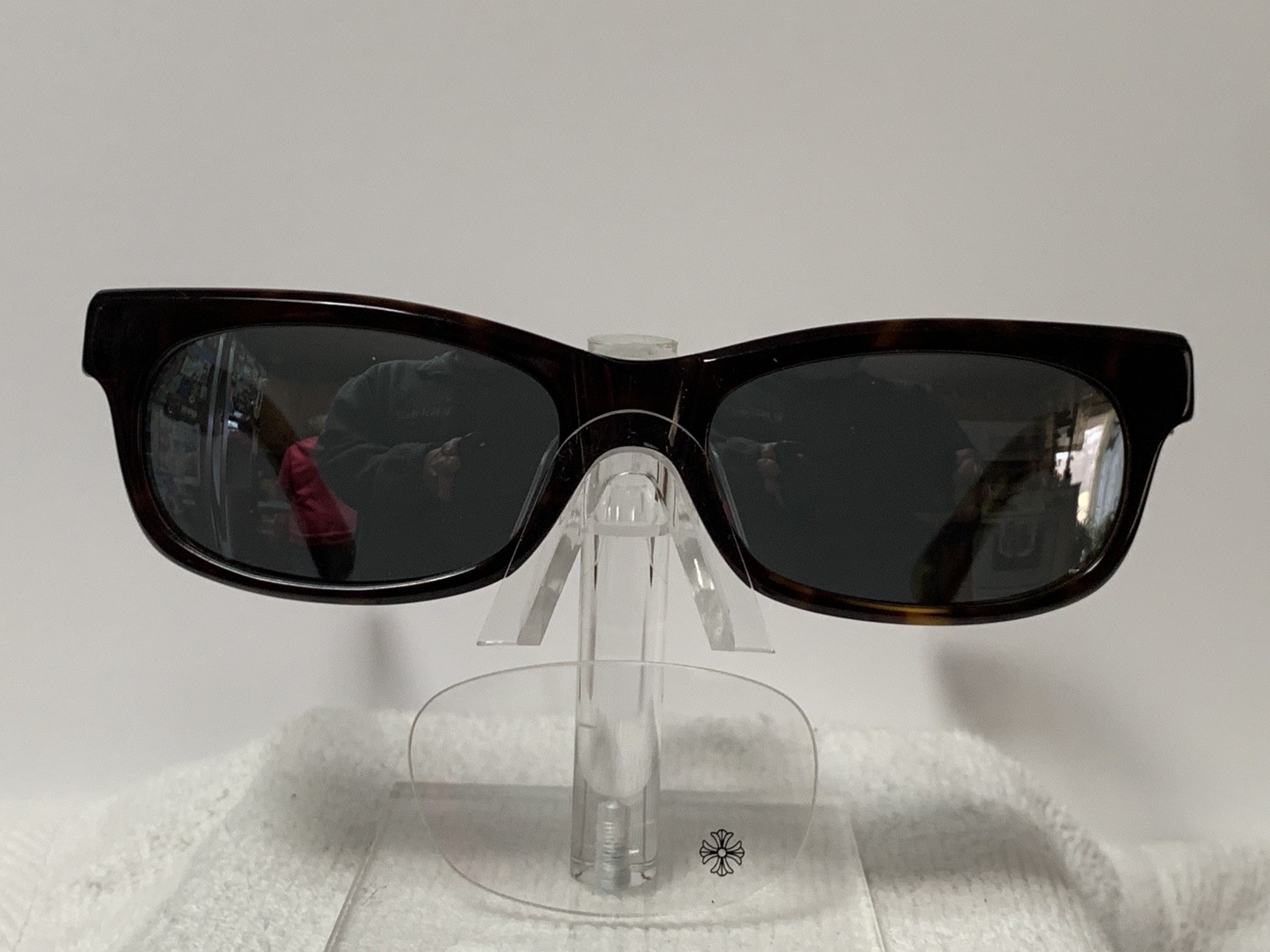 Chrome Hearts (Replica) Style Splat 55-17 Polarized Gray w/Silver Mirror NEW