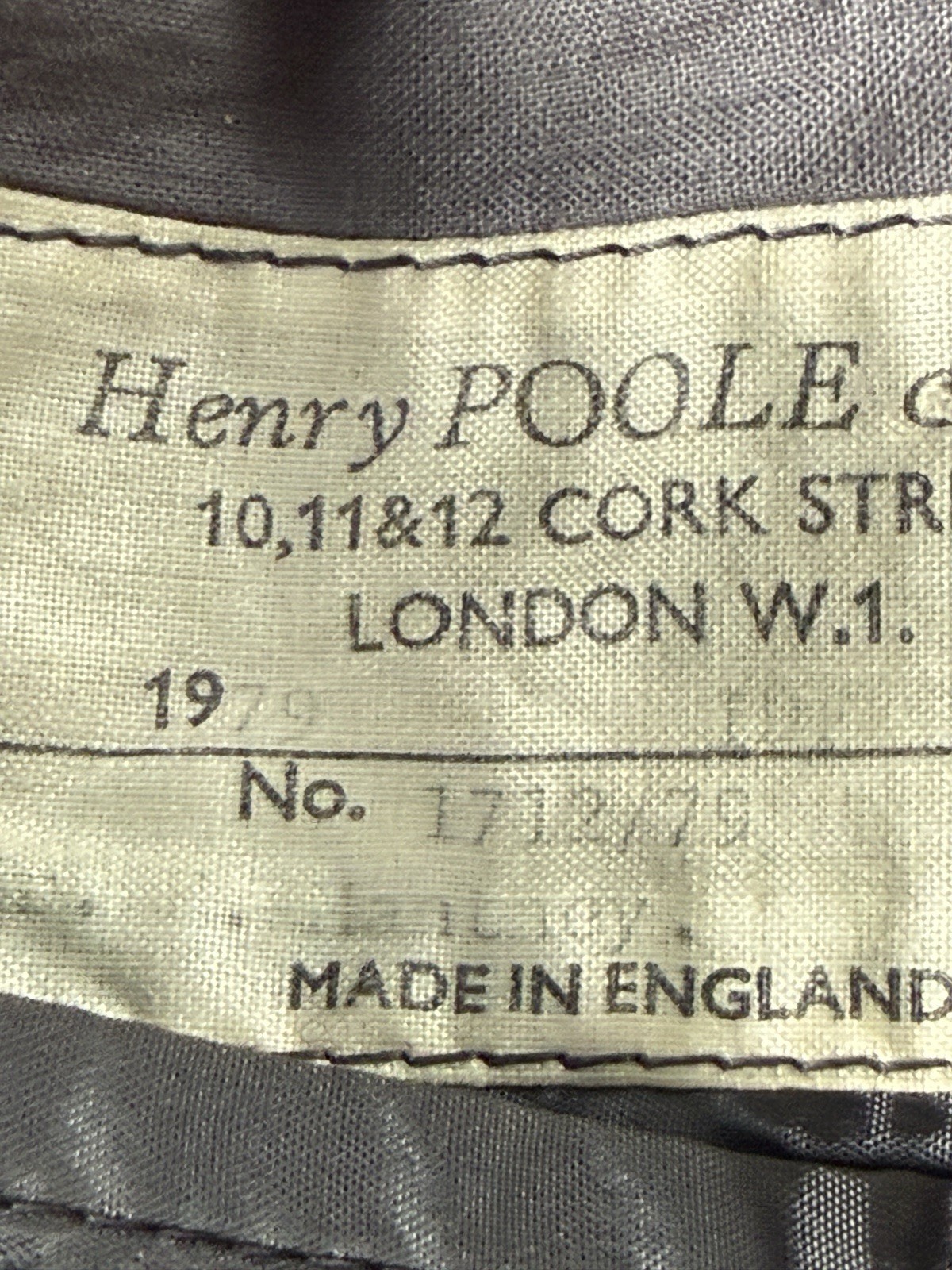 Henry Poole Bespoke Savile Row Gray Glen Check Blazer 40R Est Wool Vintage 1979