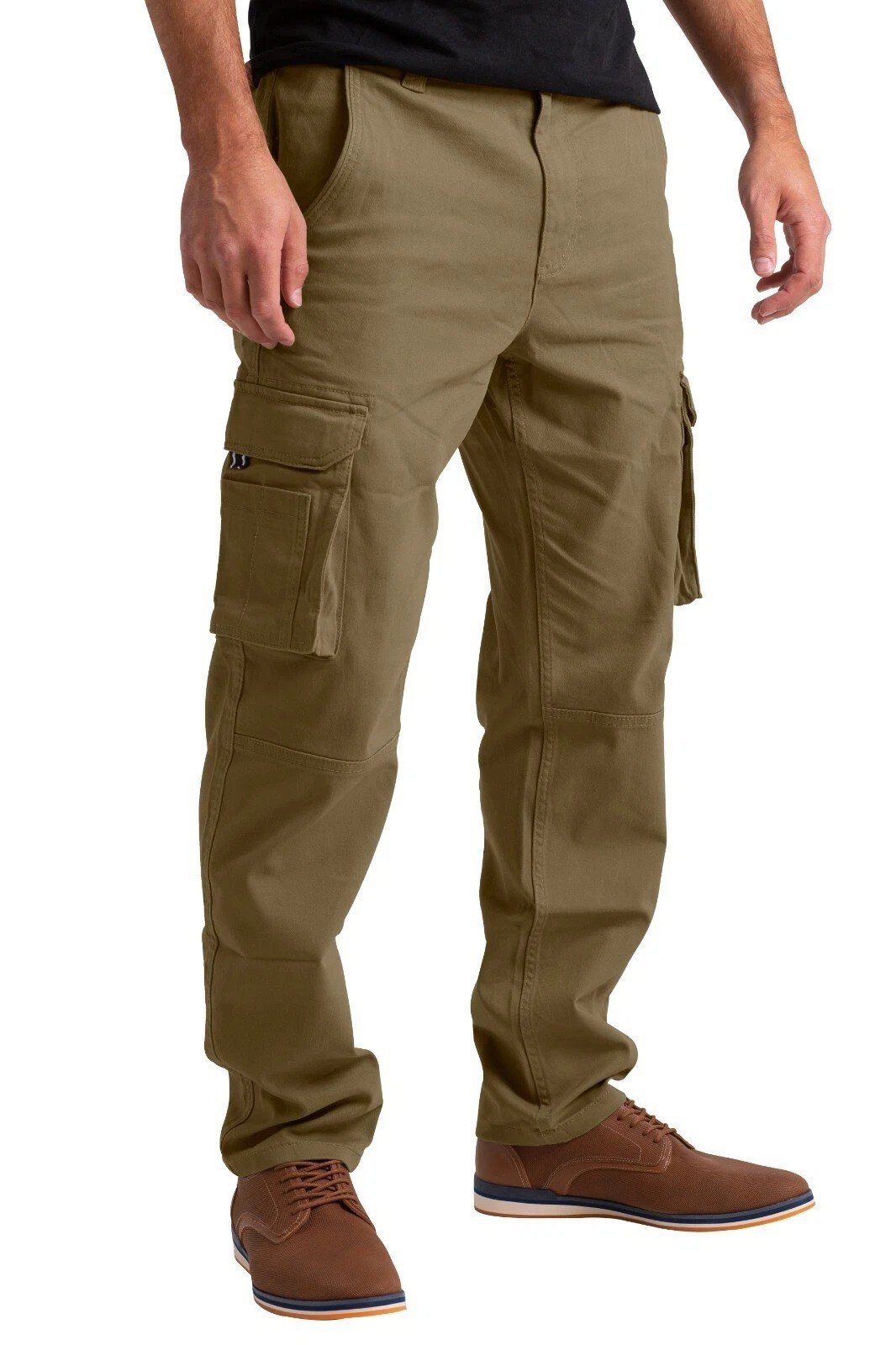 Men’s Flex Cargo Trousers Heavy Duty Stretch Casual Pants