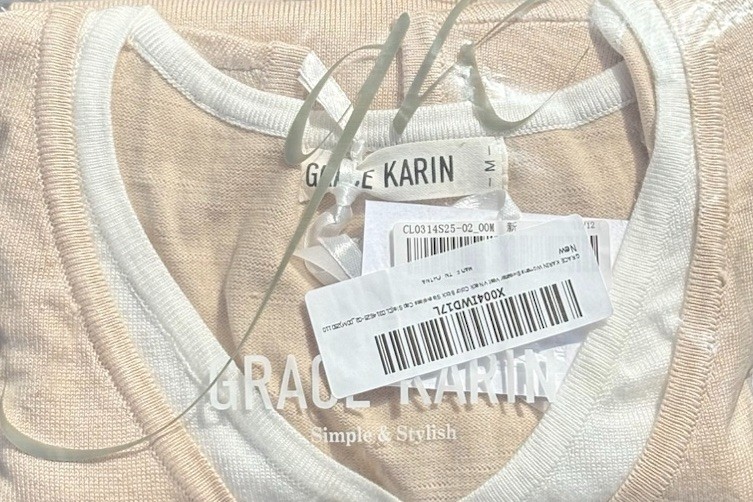 Grace Karin V-Neck Cap Sleeve Pullover Sweater Woman’s Medium NWT