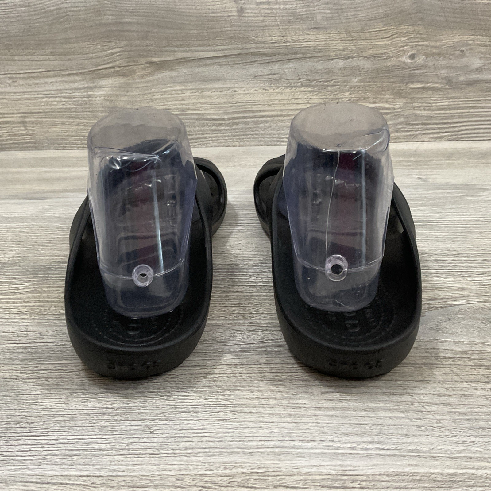 Crocs Sandals Kadee II Flip Flop Thong Black Rubber Slip On Open Toe Womens 11
