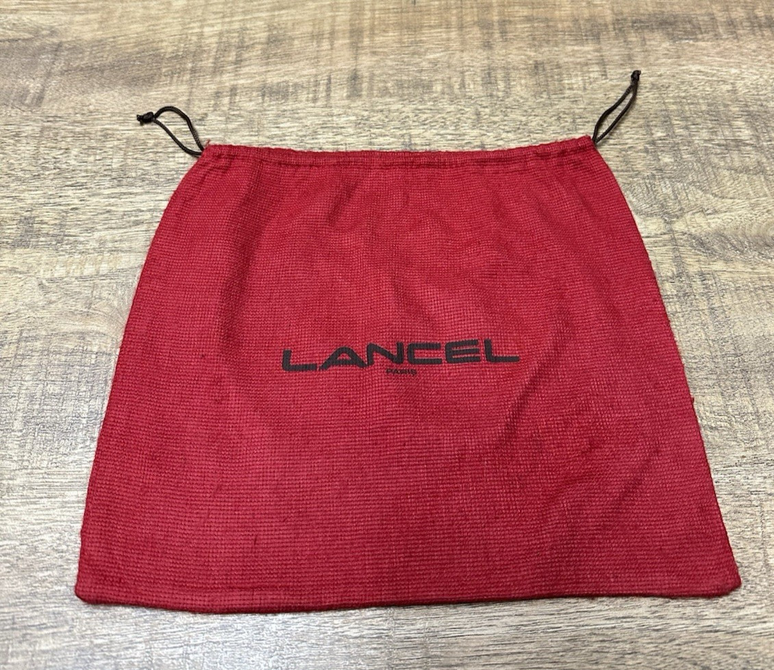 Lancel Paris small dust red bag 9.5 inches X 11 inches