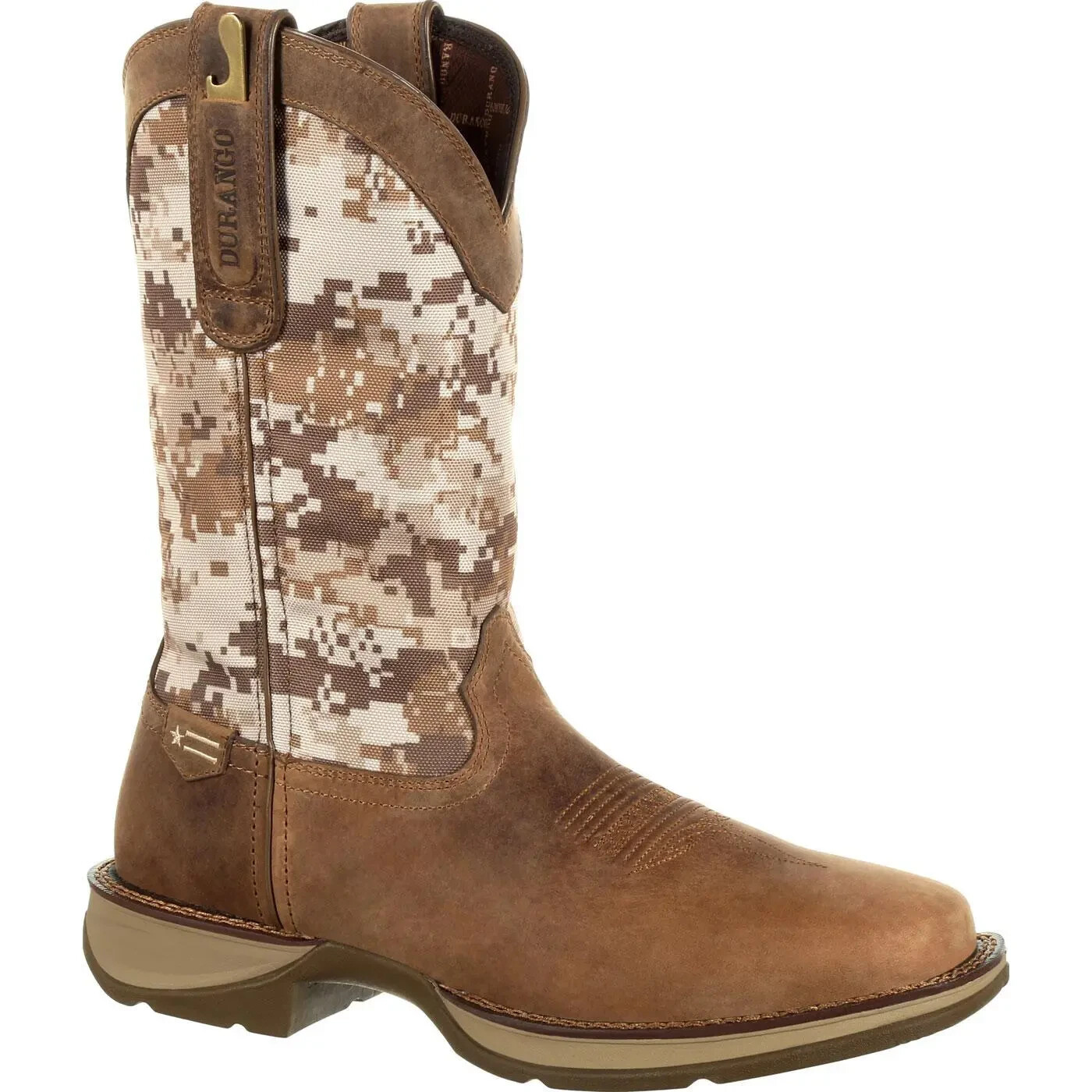 Durango Men’s Rebel Desert Camo Dusty Brown Square Toe Boots M DDB0166