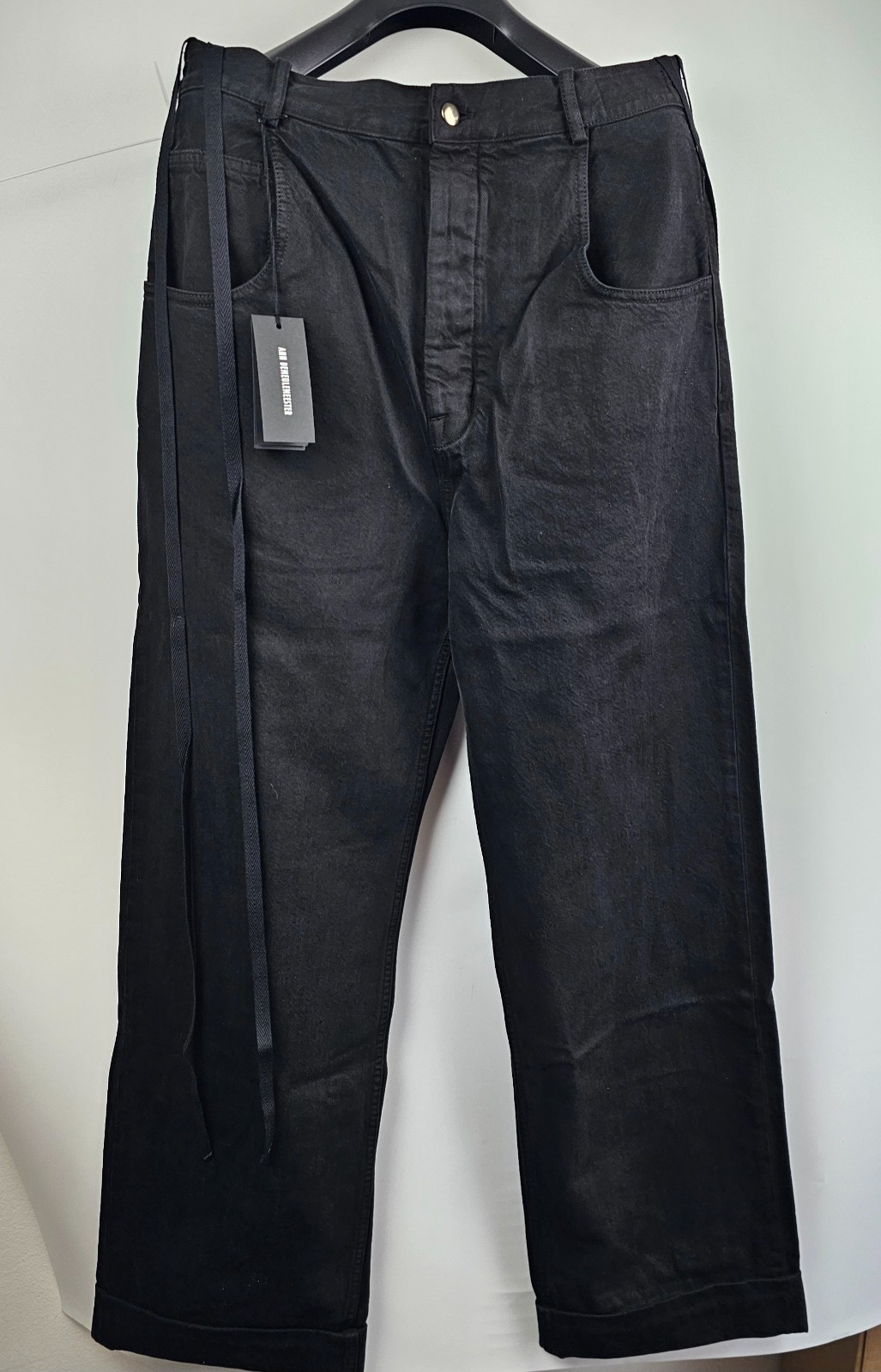 ANN DEMEULEMEESTER Michael 5 Pocket Black High Comfort Pants New & Authentic