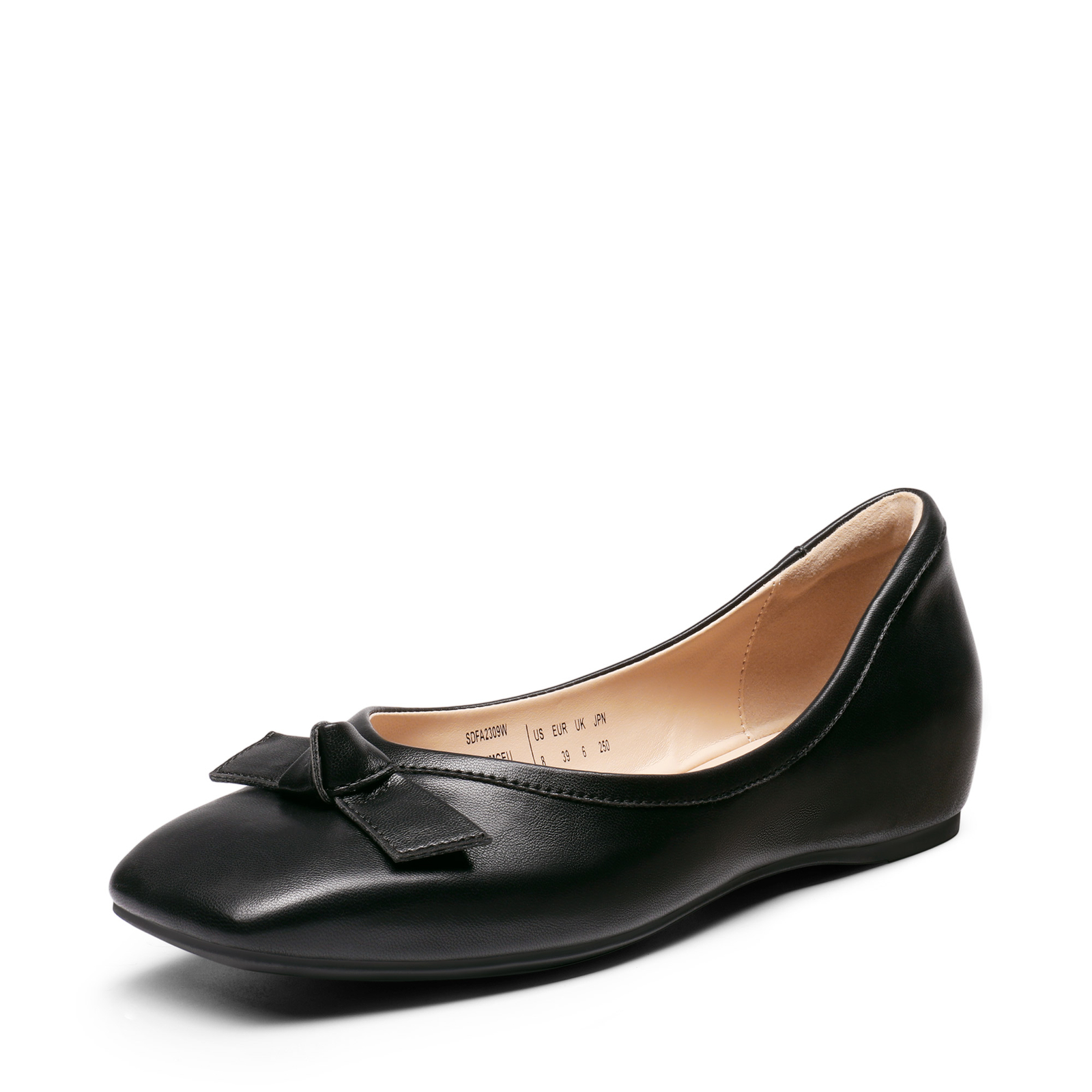 Women Ballet Flats Low Wedge Square Toe Slip On Comfortable Dress Flat Shoes
