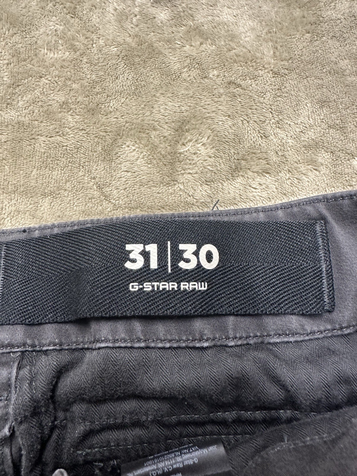 G-Star Raw Rovic Zip 3D Regular Tapered Pants d02190-5126-976 black Mens Sz31x30
