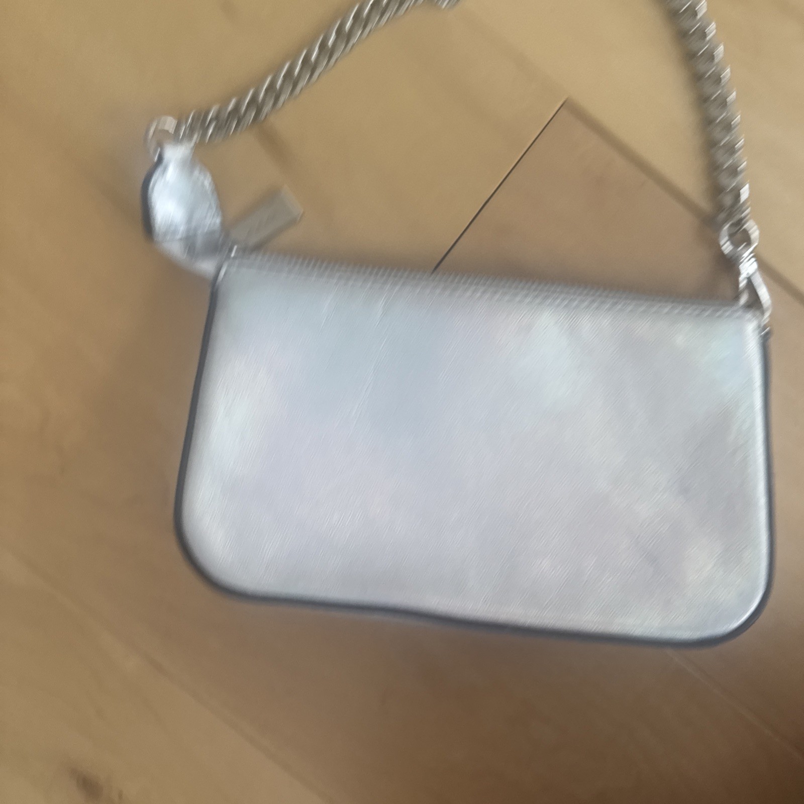 MICHAEL KORS Jet Set Chain MD Zip Saffiano Leather Pouchette bag