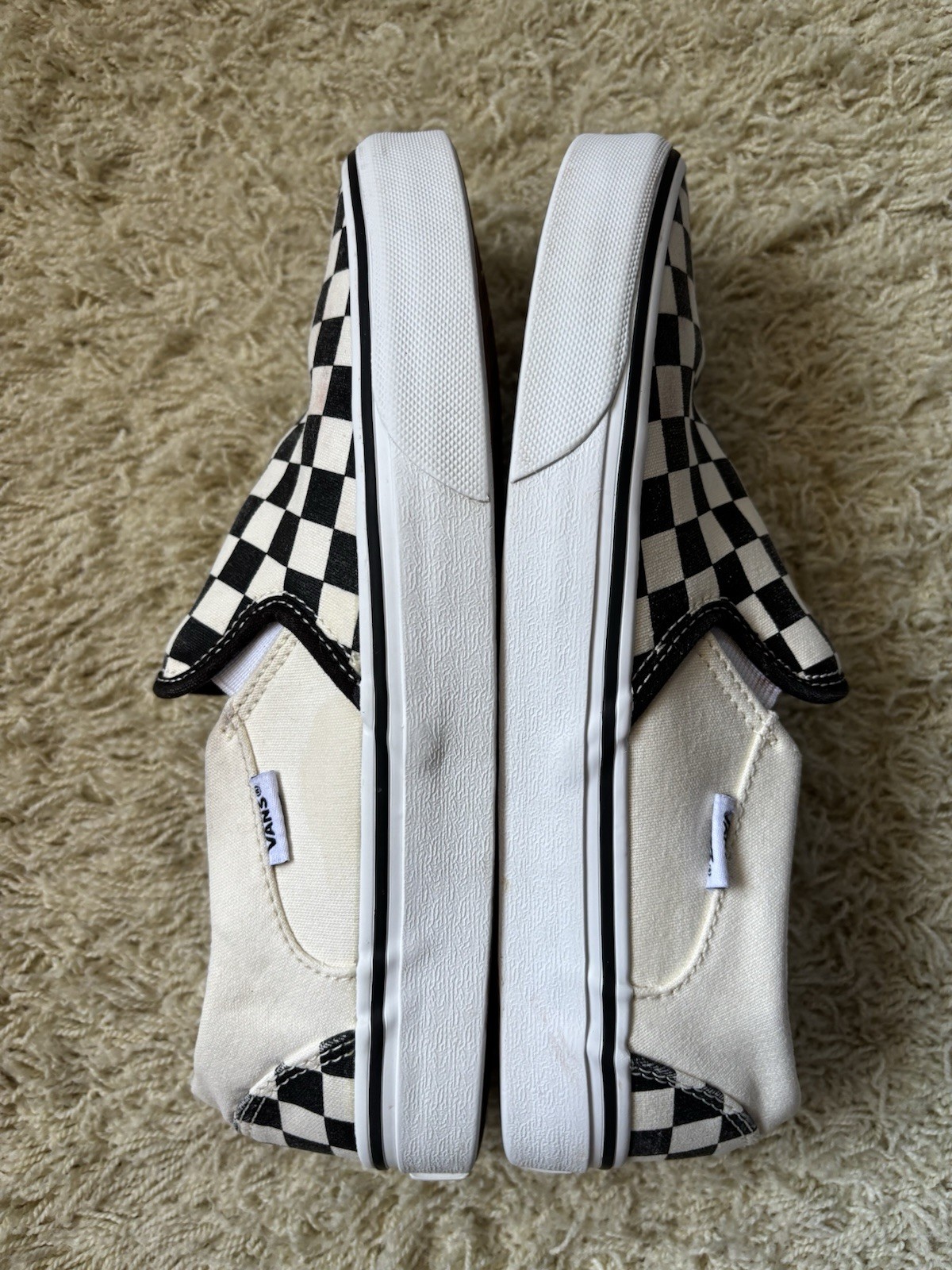 VANS Asher Women’s Slip-On Sneakers Checkerboard Black/White VN000VOSAPK