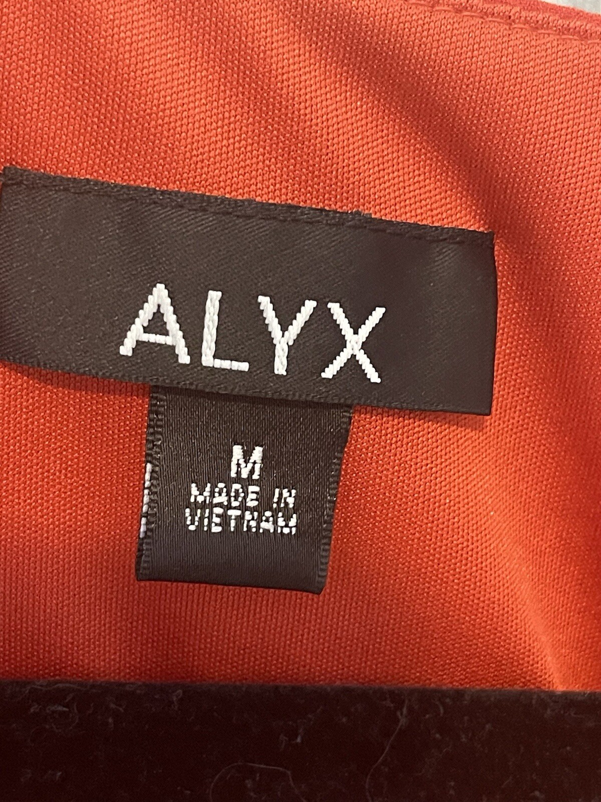 Alyx Women’s Top Sz M Orange Split Sleeve Elastic Waist