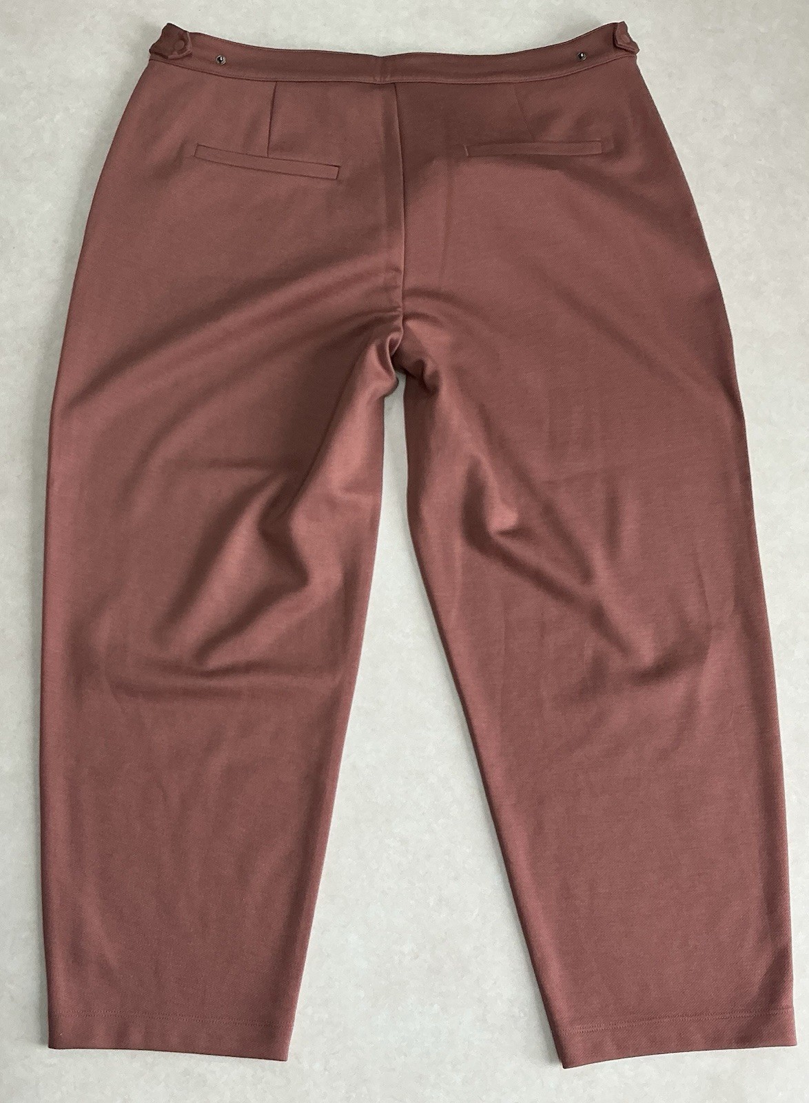 LADIES NEXT RELAXED STRAIGHT SALMON PINK TROUSERS SIZE 16 R BNWT (504E)