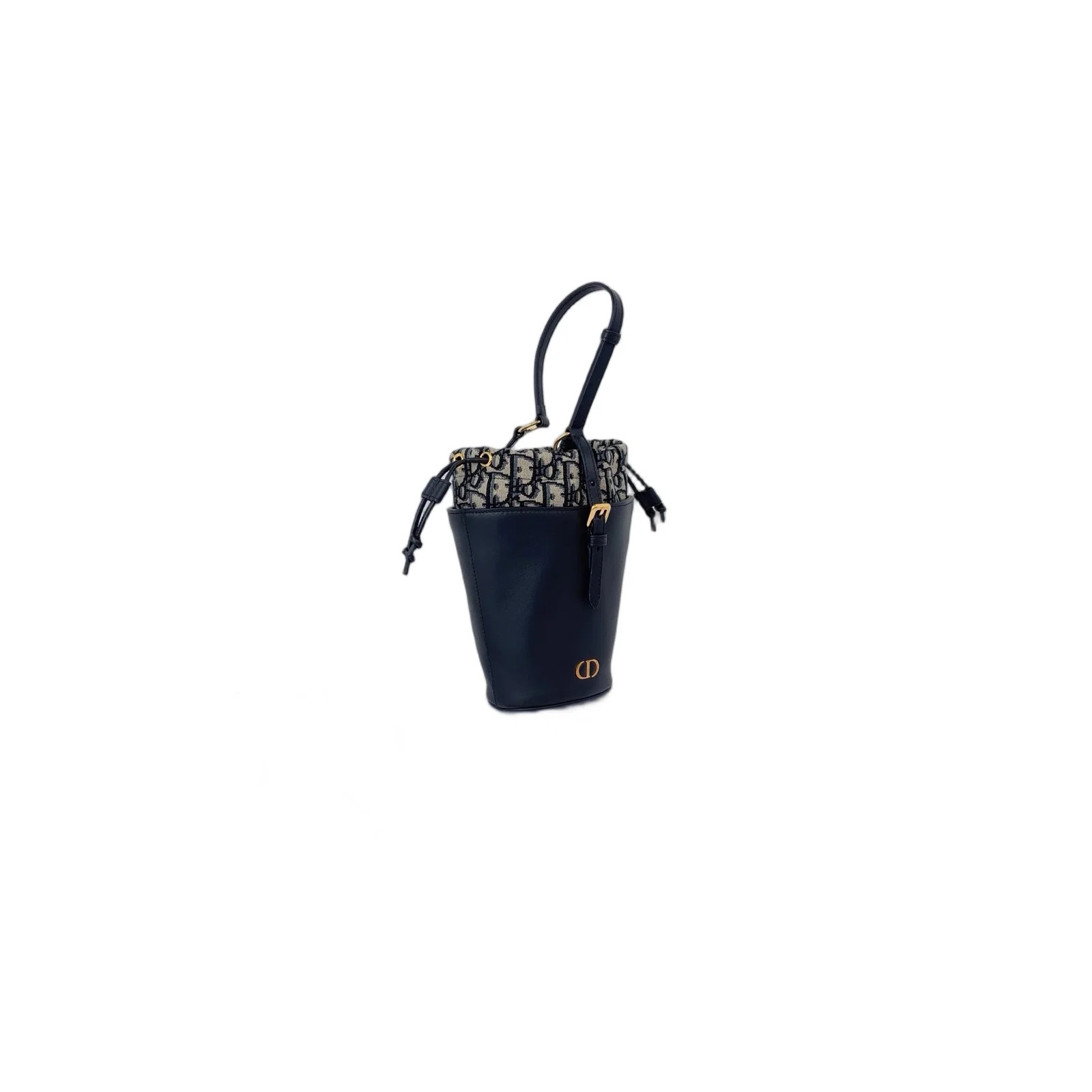 Dior Bucket Black Beige Navy Oblique Calfskin (pa072426a0r)