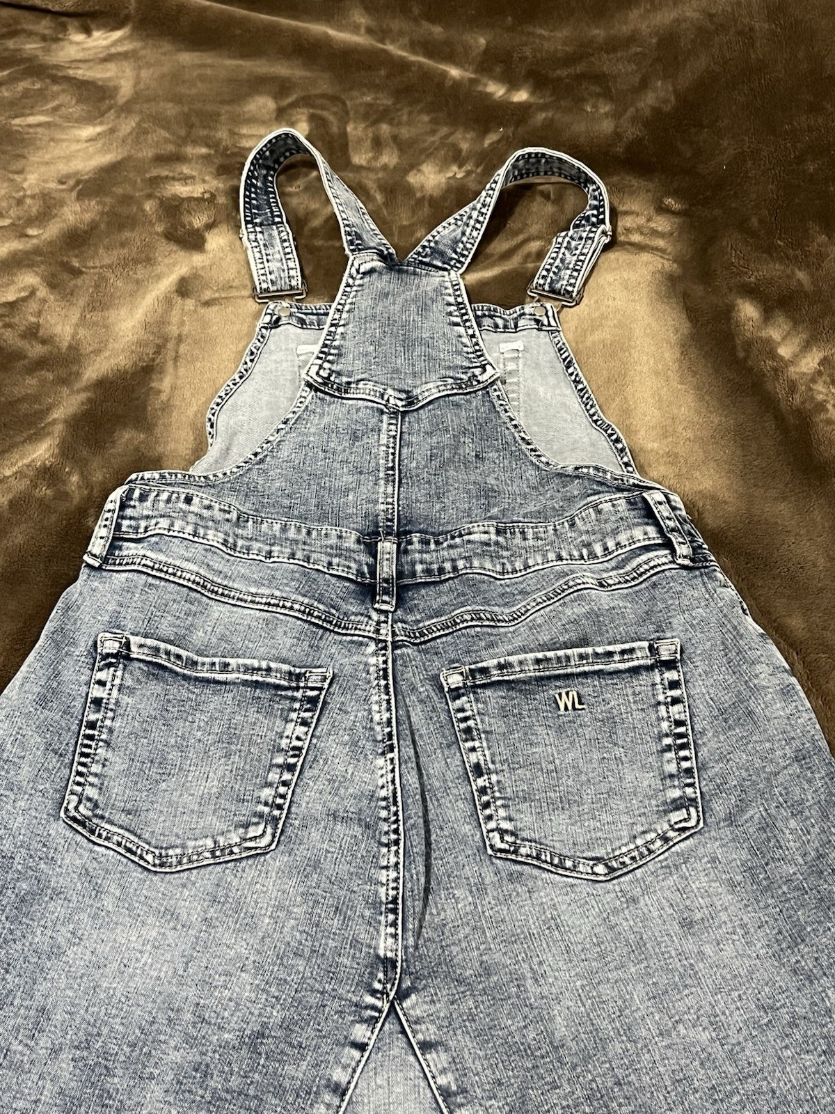 Wash Lab Women’s Pieced Mixed Denim Jumper – Blue Denim – Size Large – NWT