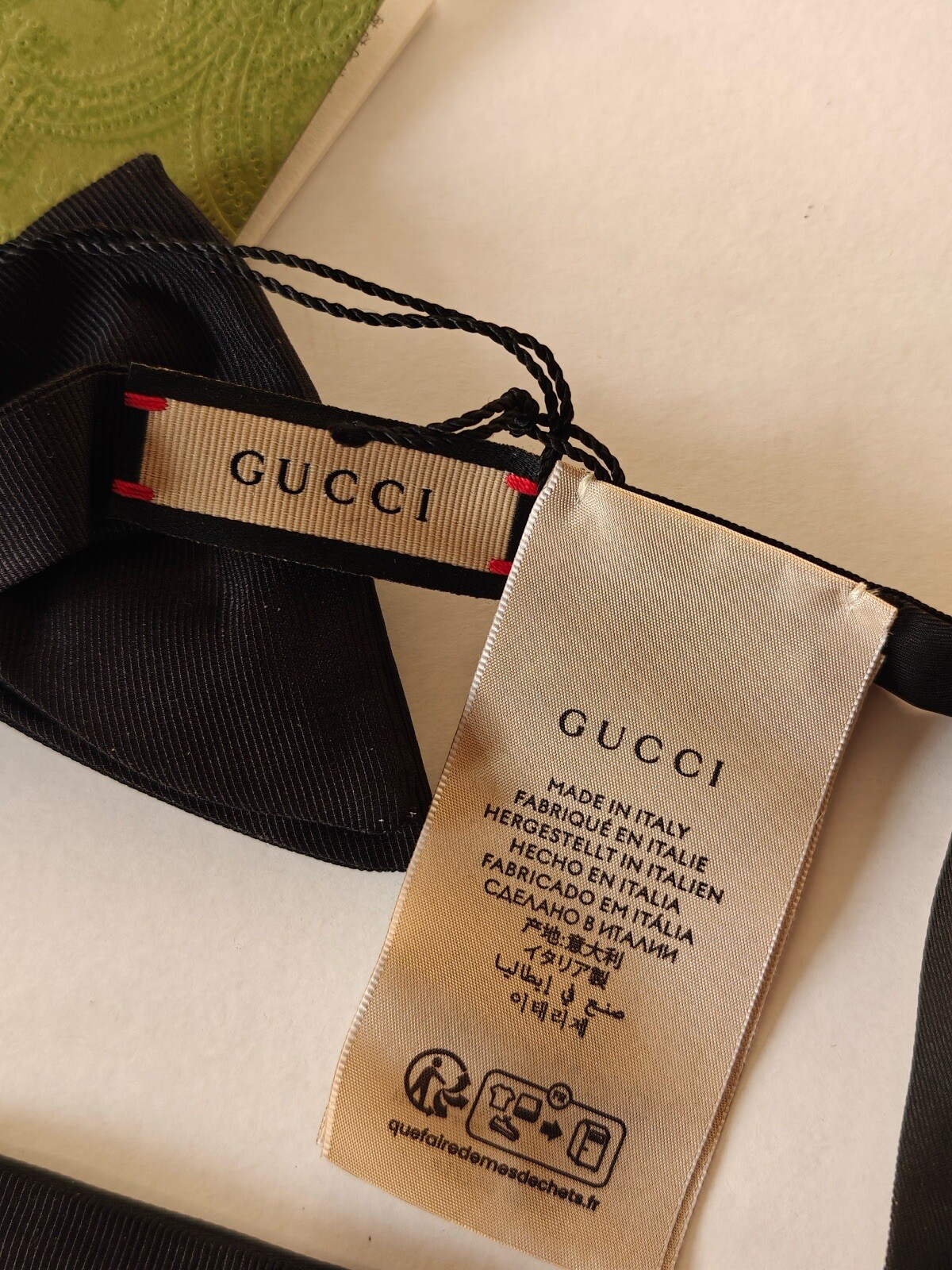 Gucci Black bow tie Black Tie Dinner Mens Tuxedo 4312G 13CM x 9cm