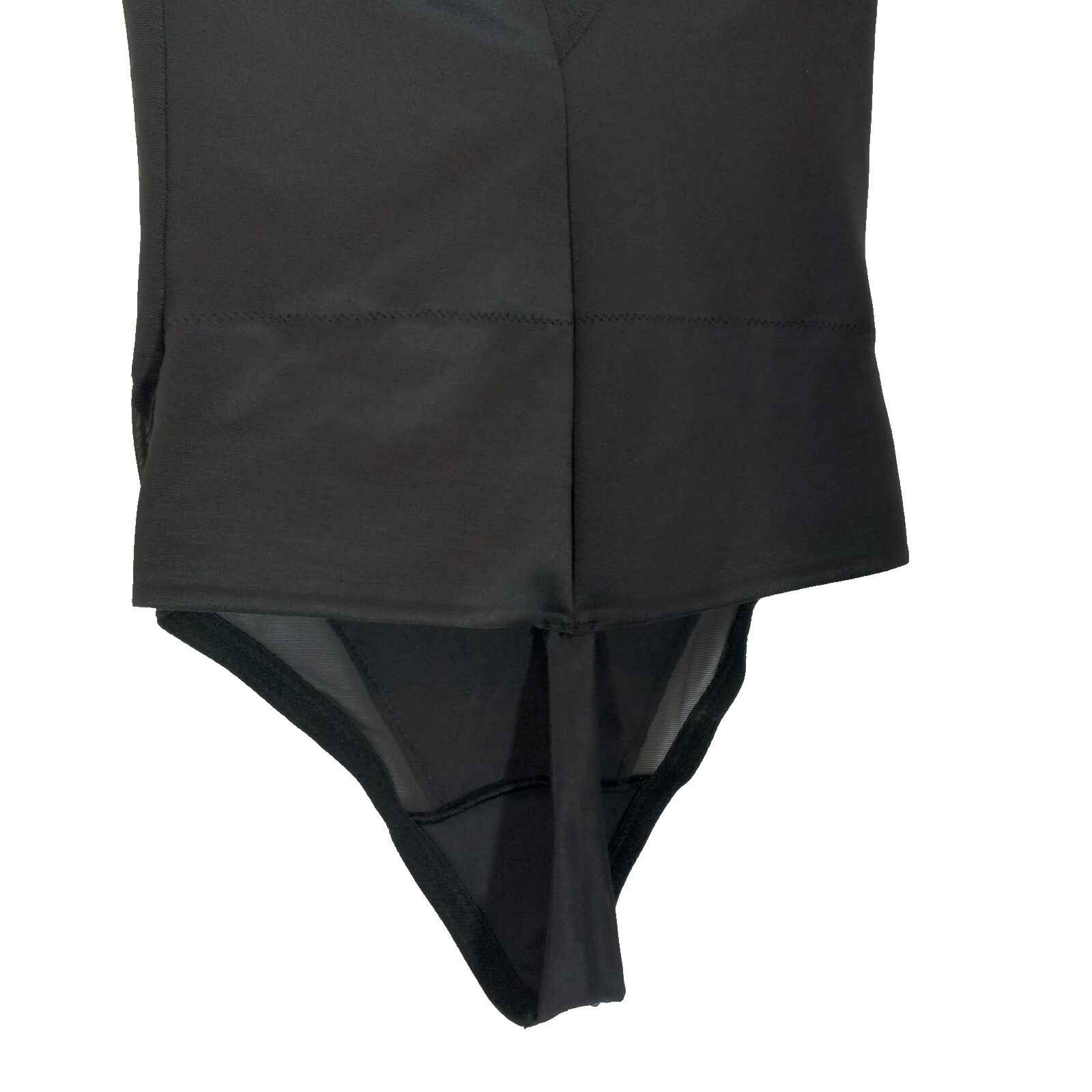 TC Fine Intimates Hi-Waist Thong Shapewear Medium Black Sheer NEW