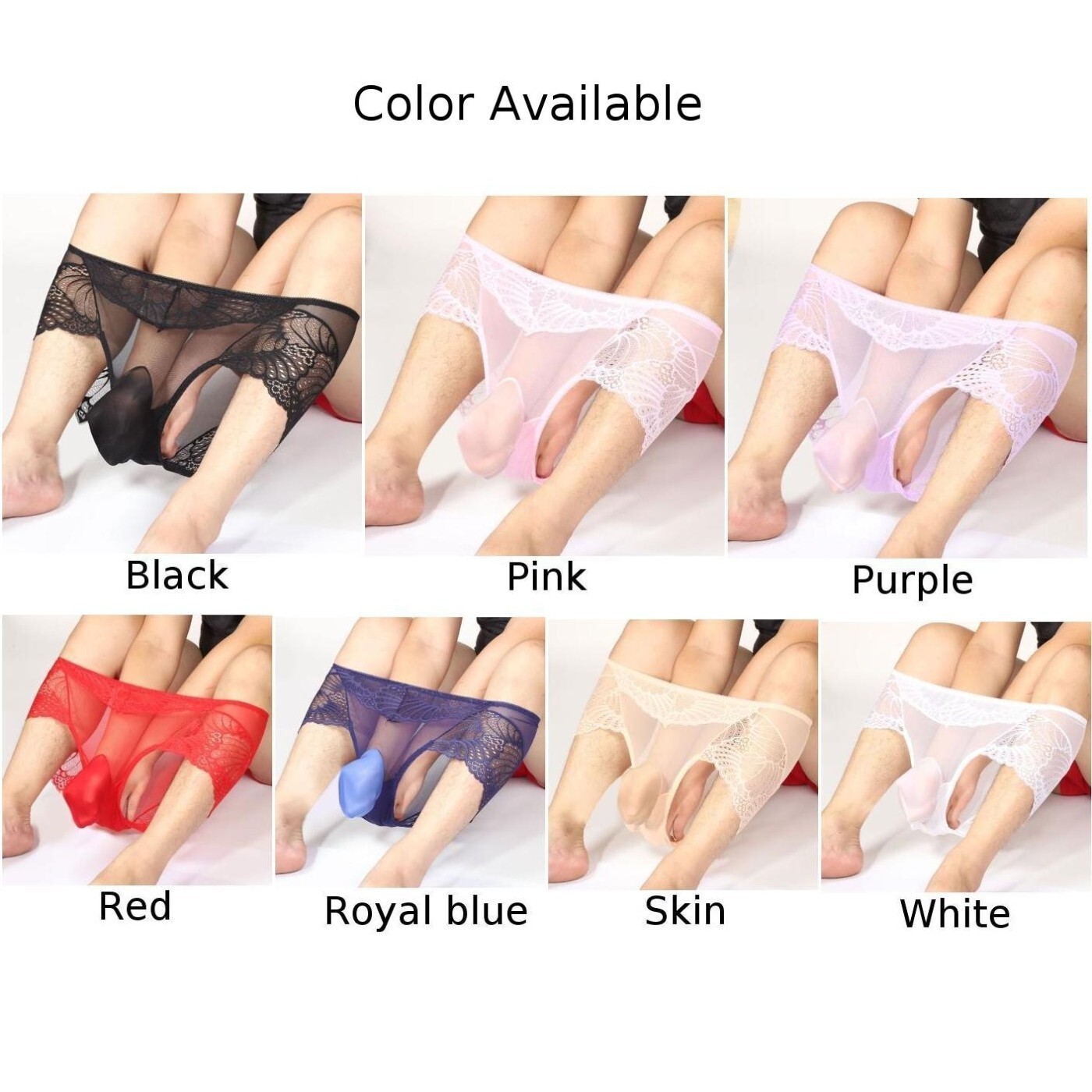 Sissy Briefs Breathable Middle Waist Panties Men Mesh Transparent Underwear