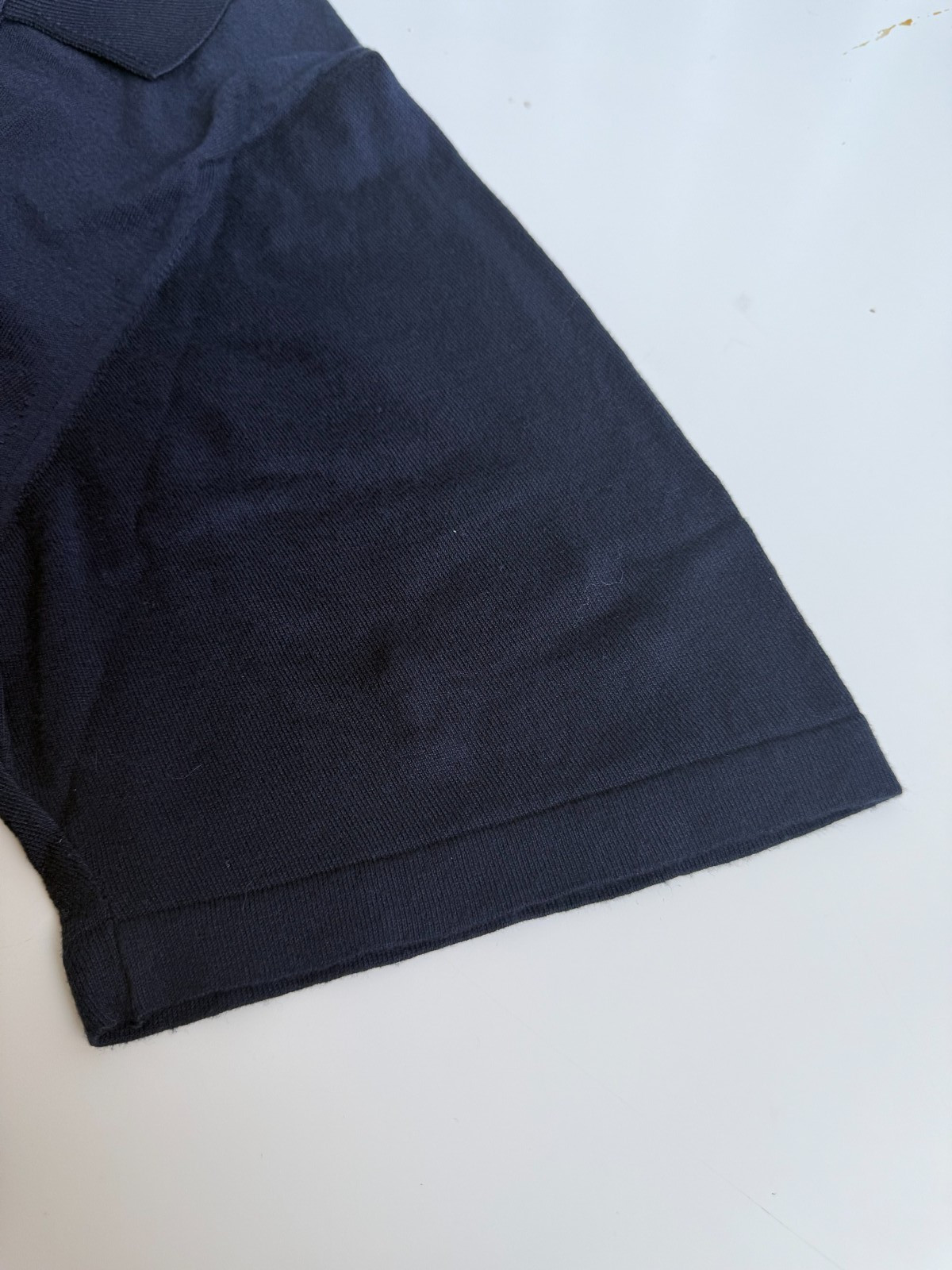 Ralph Lauren Purple Label Men Polo L Navy Blue Luxury Short Sleeve England