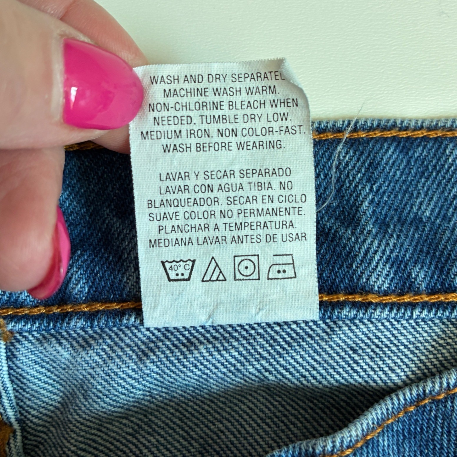 Jordache Vintage High Waist Classic Fit Straight Leg Blue Jeans 100% Cotton 9/10