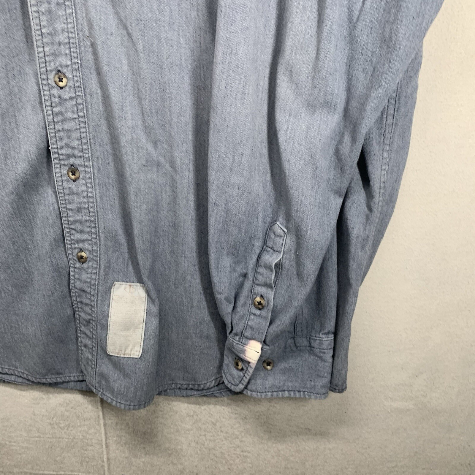 Tyndale FR Button Down Shirt 3XL 9 CAL HRC 2 ARC 9.1 Light Gray Spots & Wear