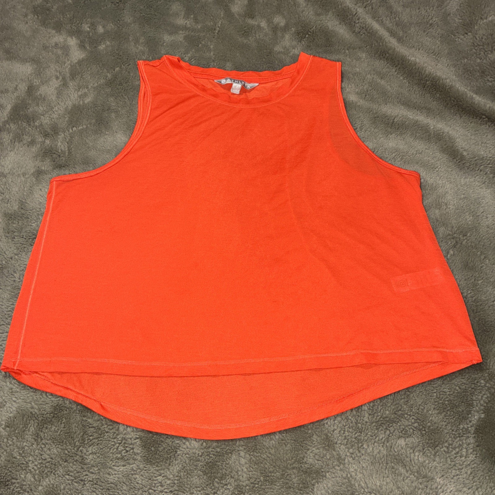 Athleta Orange Loose Crop Tank Top, Large