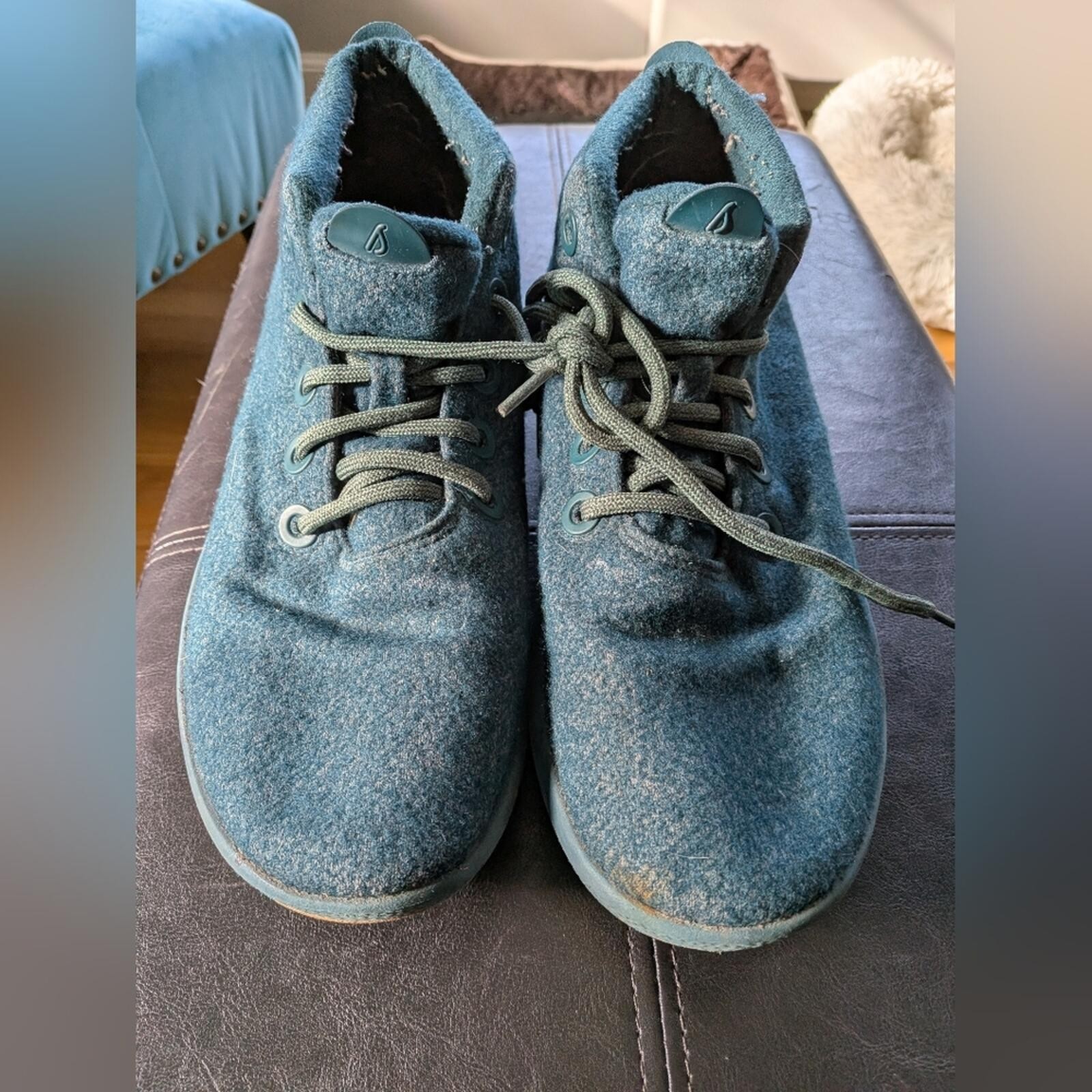 Allbirds Men’s 11 Teal Merino Wool Sneakers Preloved Running Hiking Biking Gym