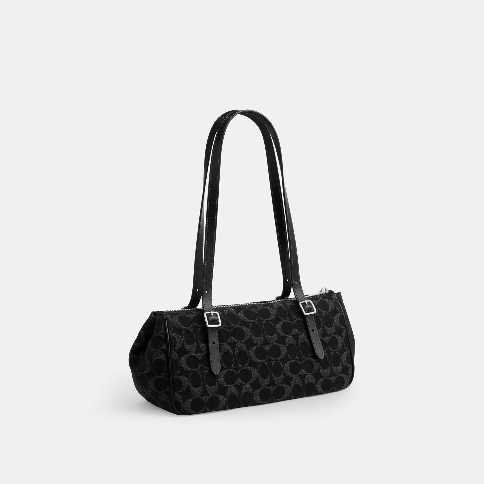 NWT Coach CDB92 Asher Shoulder Bag Signature Denim Vachetta Smooth Leather $350