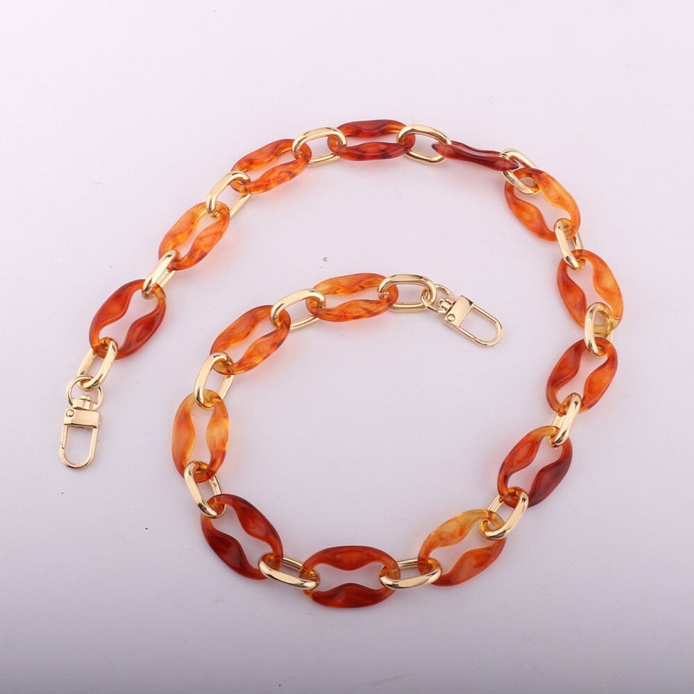 40 120 200 CM Replacement Women Retro Colorful Acrylic Chain Strap Shoulder Bag