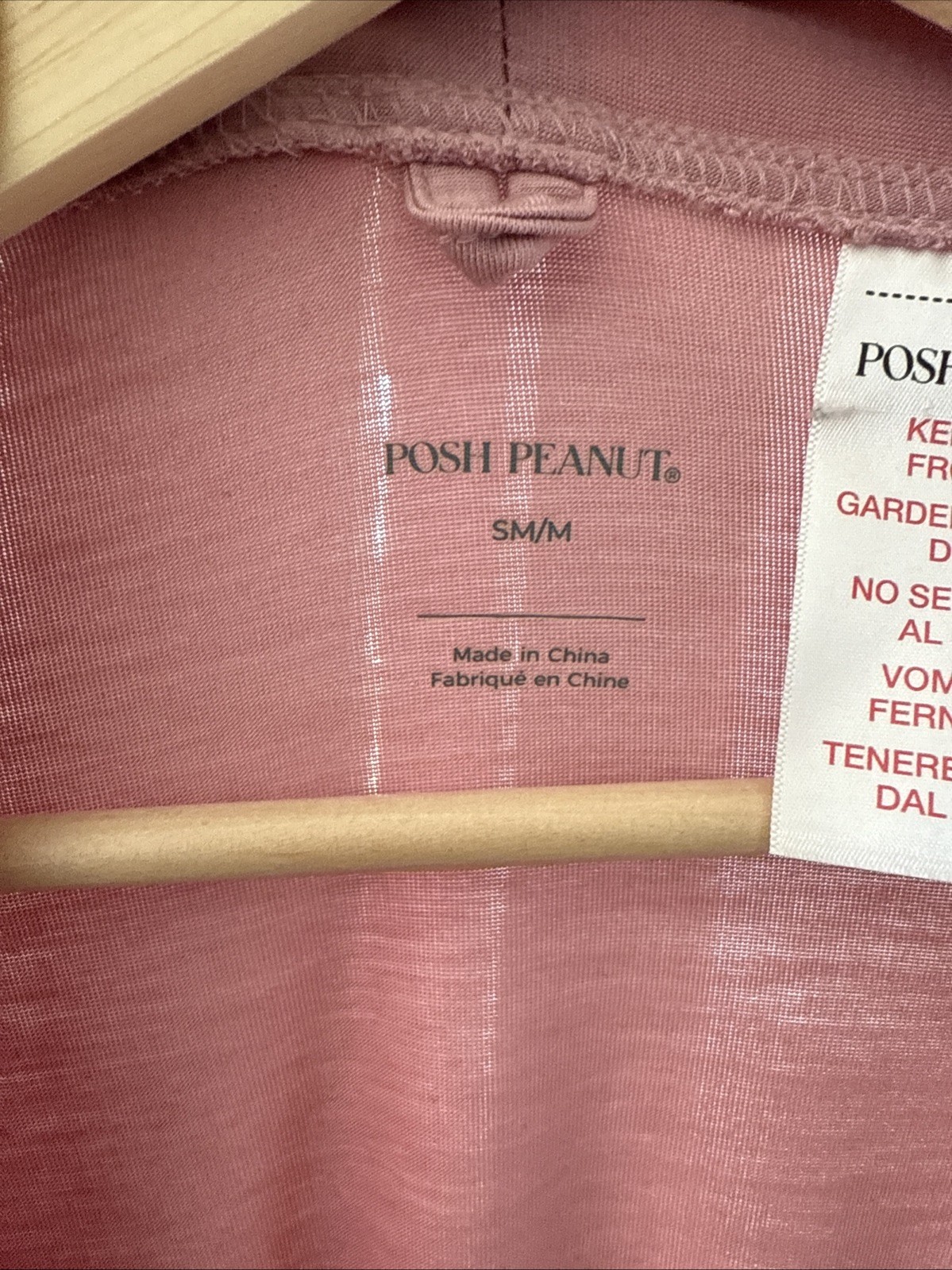 Posh Peanut Women’s Robe, Size S/M, 95%Viscose From Bamboo, 5% Spandex