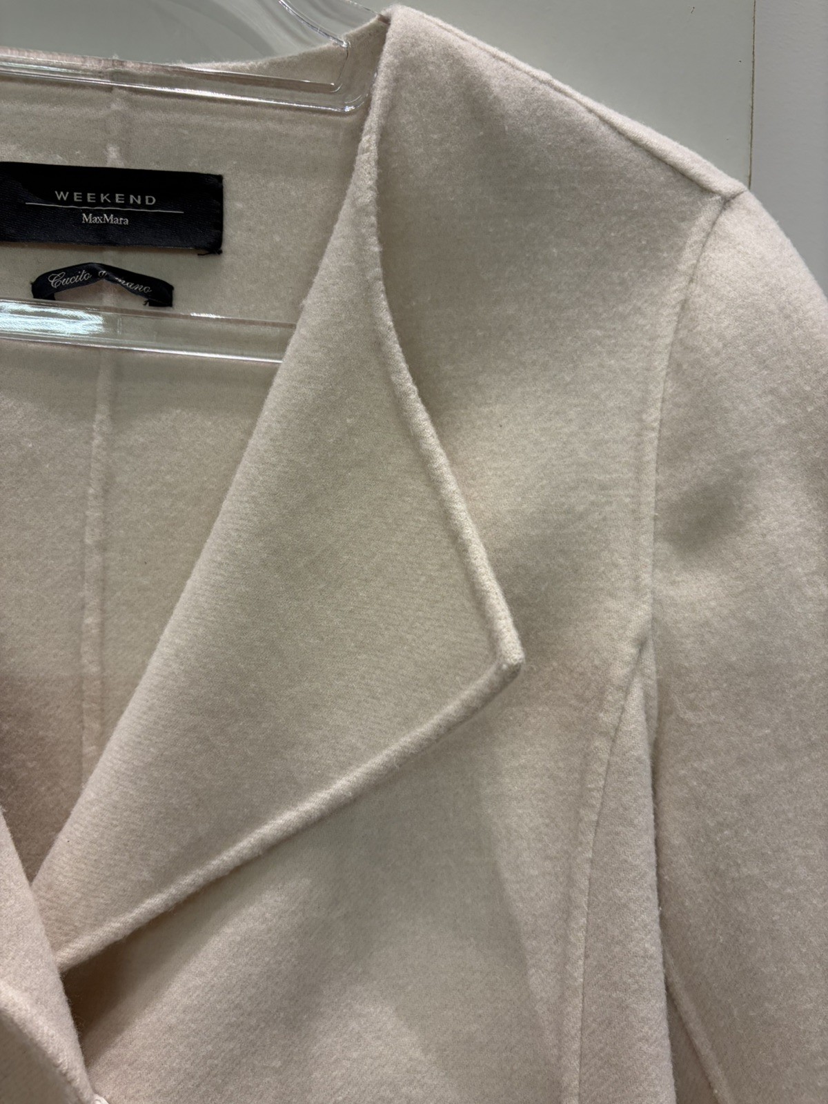 Weekend Max Mara double faced ivory jacket IT42 Cucito a Mano